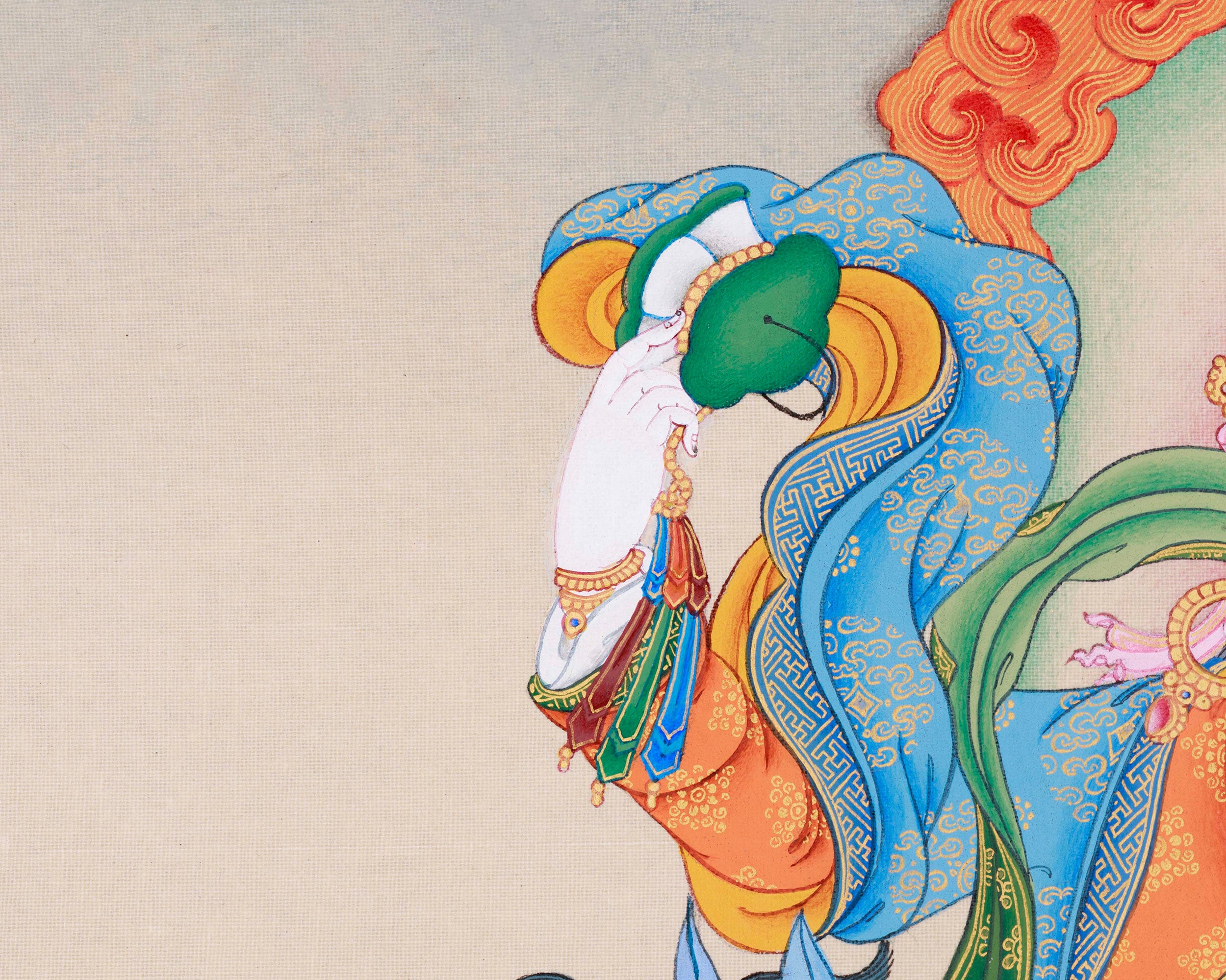Dakini Achi Chokyi Drolma Thangka | The Founder of Drikung Kagyu