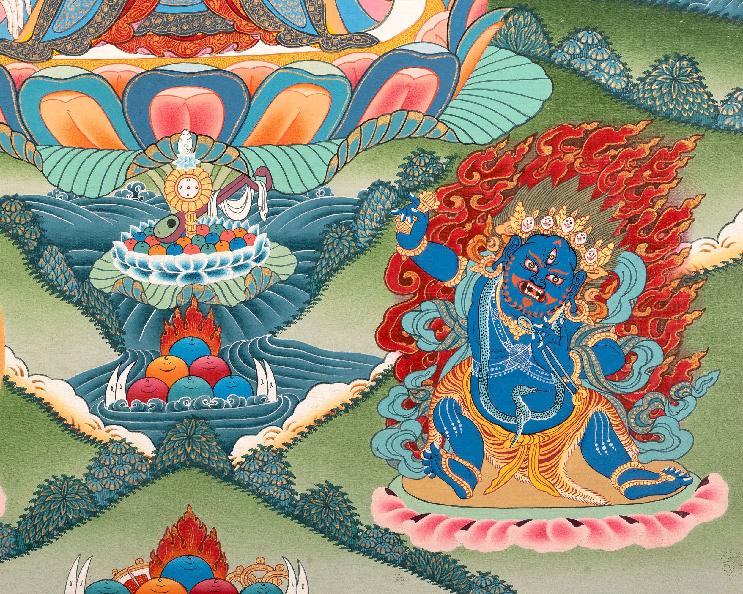 Majestic White Tara Thangka | Featuring Hand-Painted Female Bodhisattva