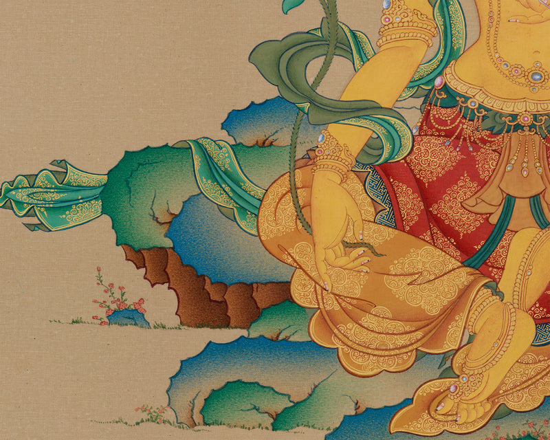 Exclusive Monju Bosatsu Thangka | Masterwork of Wisdom and Enlightenment