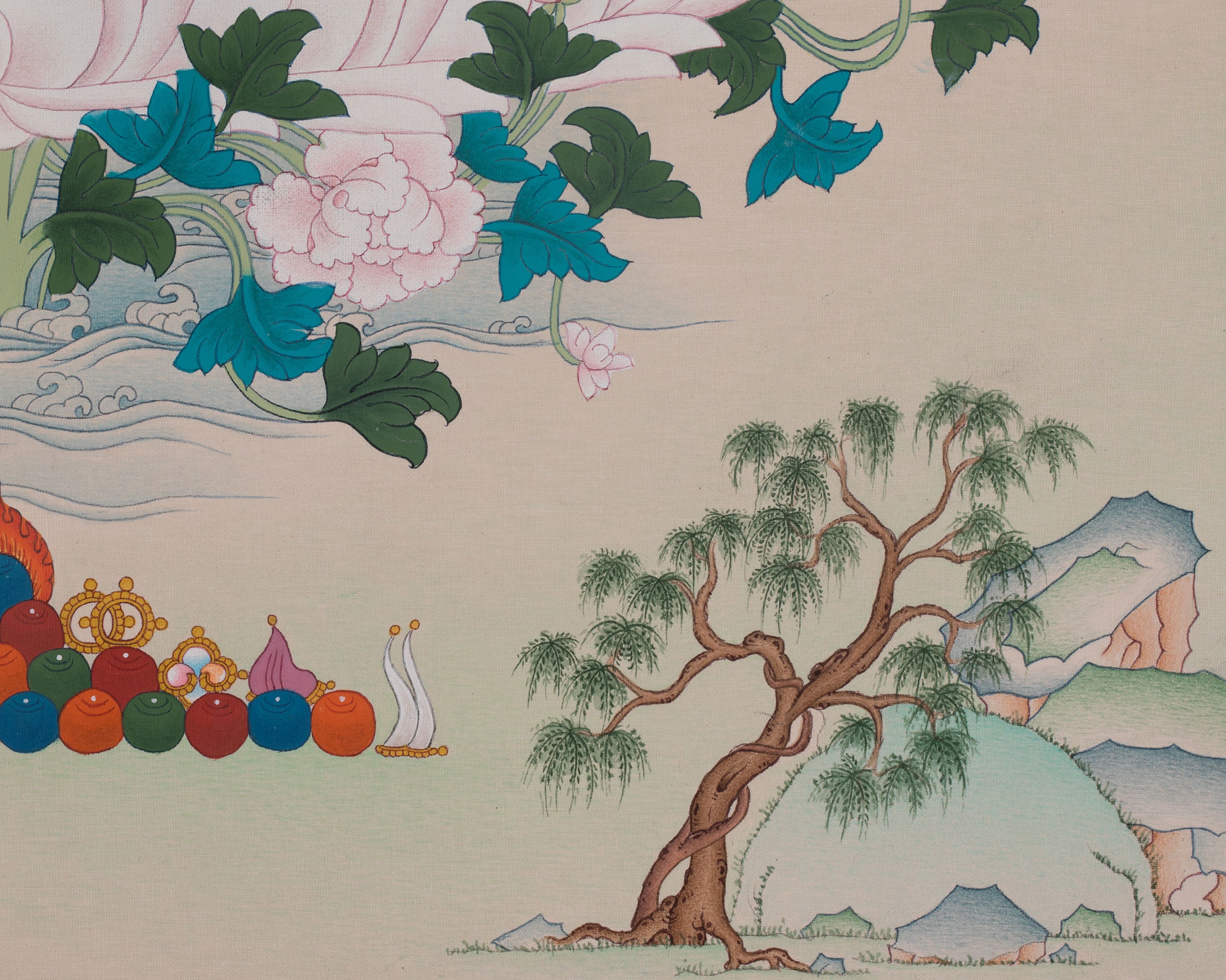 Chenrezig Himalayan Artwork | Tibetan Bodhisattva of Infinite Compassion | Home Decor