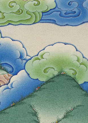 Traditional Pema Gyalpo Print | Guru Rinpoche's Manifestation Art | Buddhist Decor