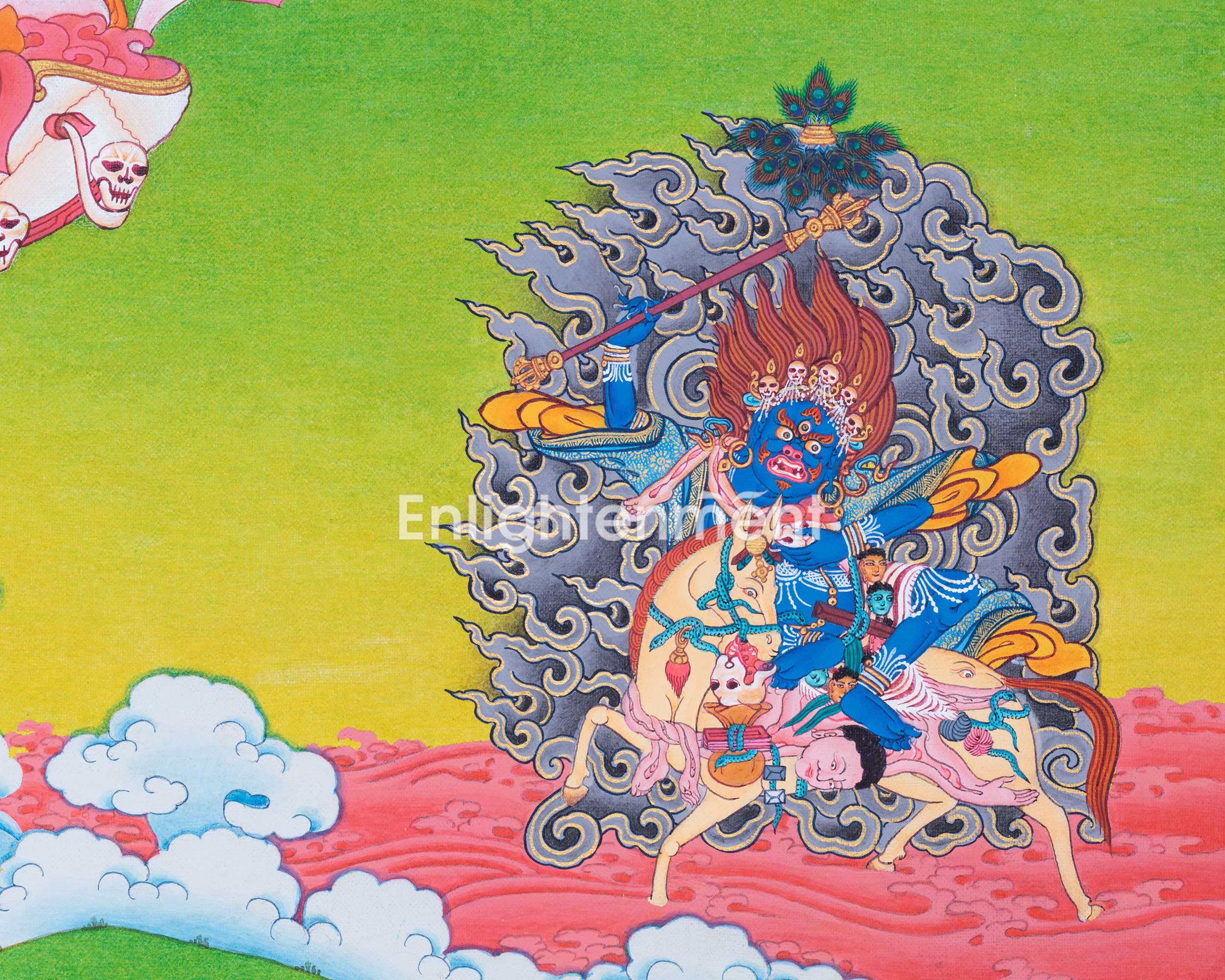 Shakyapa Mahakala Buddhism Thangka | Tibetan Buddhism Protector Deity Thangka Art