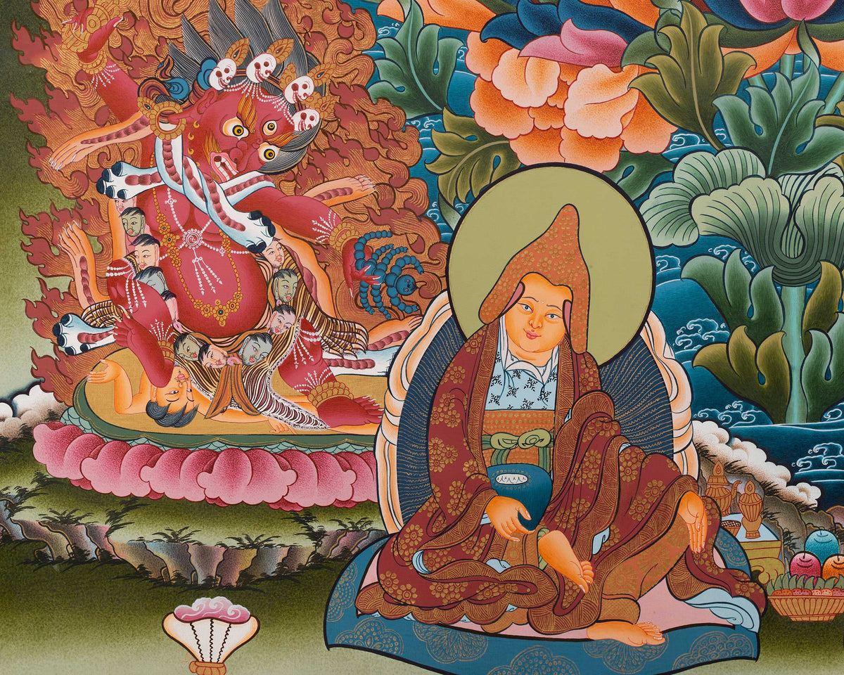 8 Guru Manifestation Thangka | Guru Rinpoche | Lotus Guru: Padmasambhava |