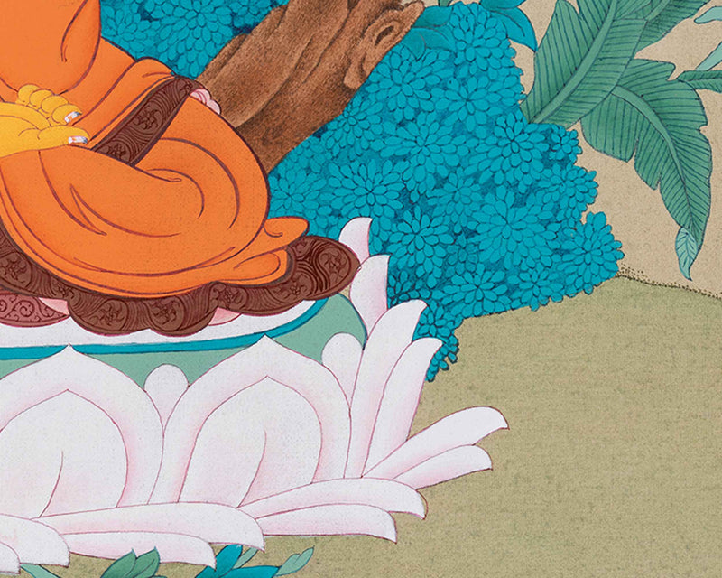 Traditional Buddha Shakyamuni Thangka | Buddha of Enlightenment| Traditional Wall Decor