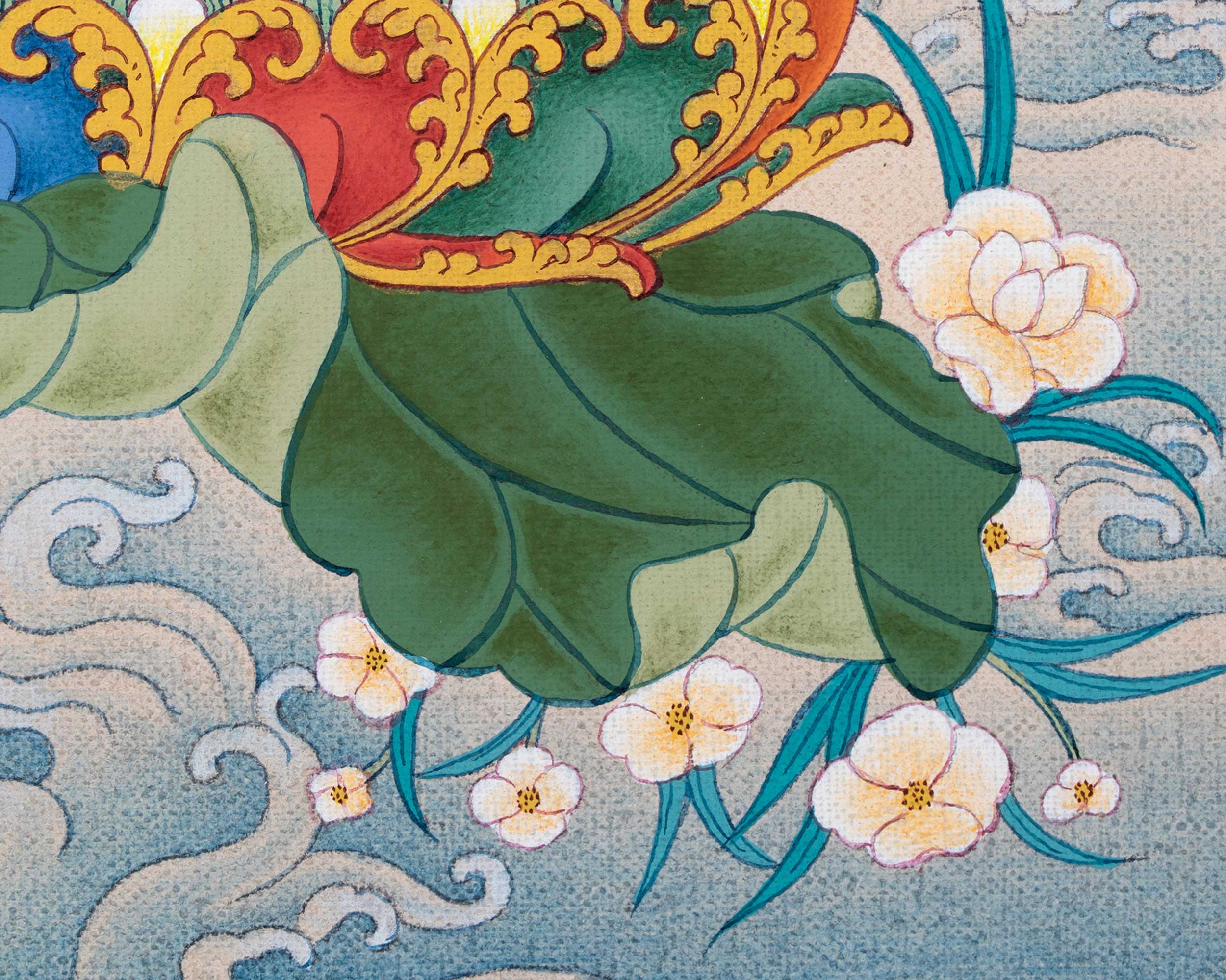 Siddhartha Gautama Art | Hand-Painted Shakyamuni Buddha Thangka | Buddhist Wall Decors
