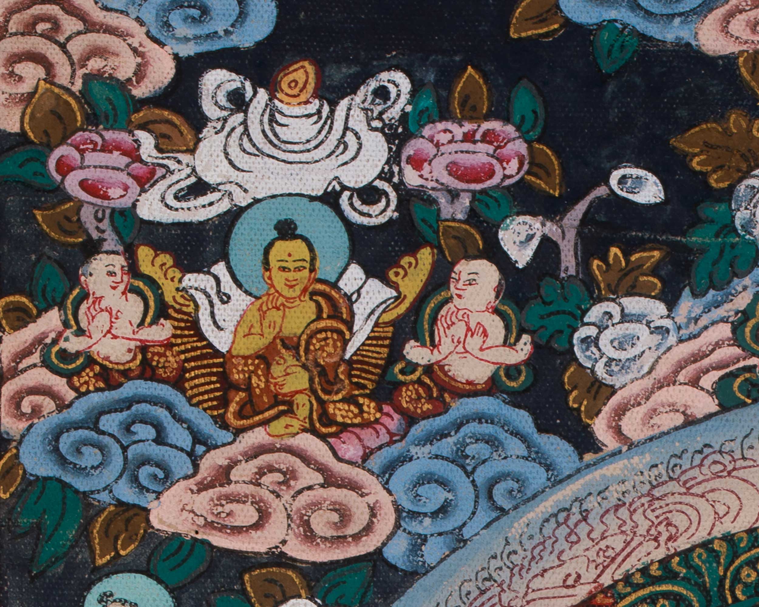 Buddha Mandala on Canvas | Sacred Buddhist Geometry for Meditation