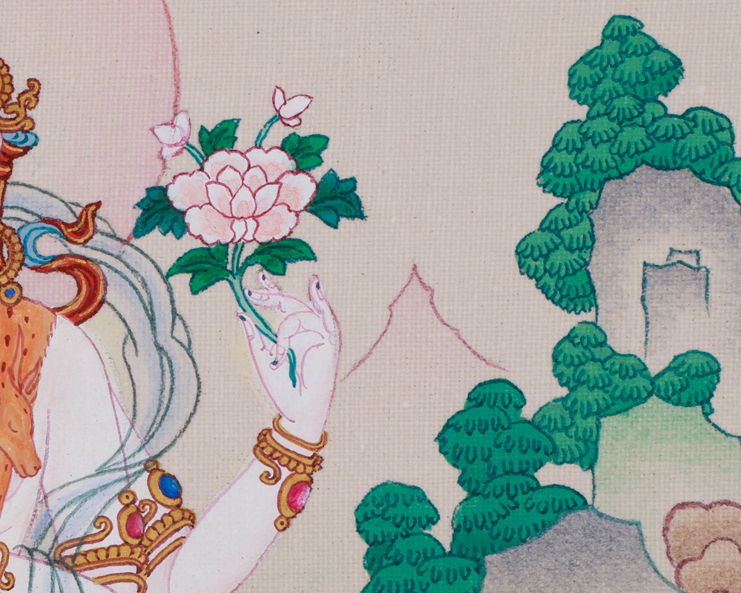 Bodhisattva Avalokiteshvara Artwork | Four Armed Chenrezig | Tibetan Buddhism