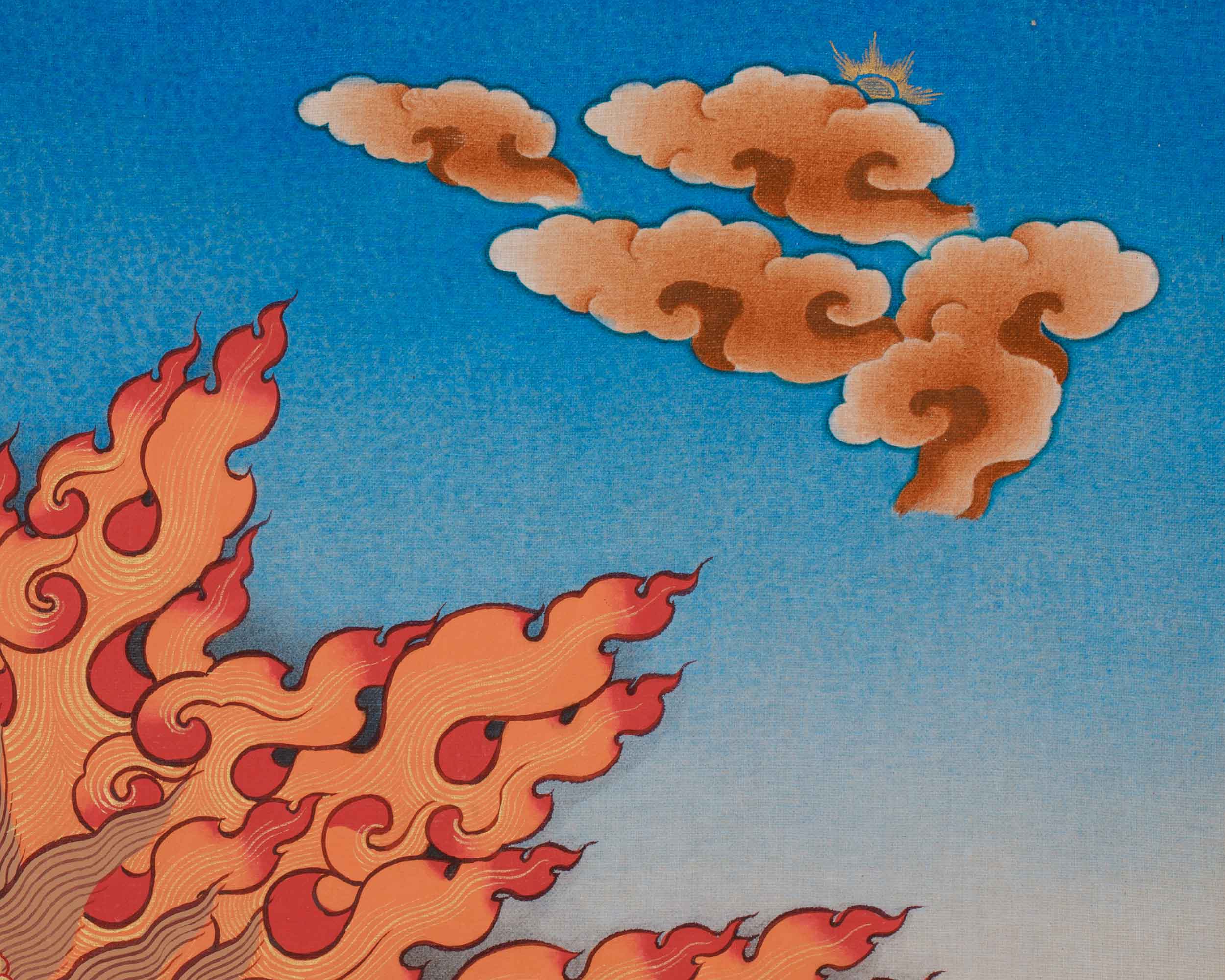 Traditional Thangka of Mahakala Bernagchen | Wrathful Tibetan Protector Deity Art