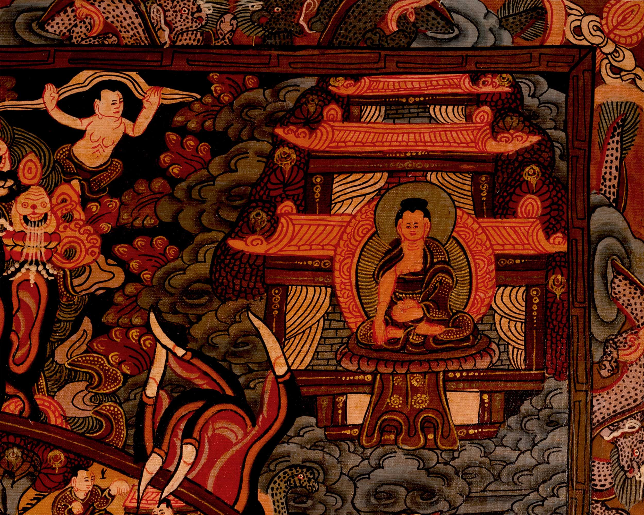 Oil Varnished Wheel of Life Thangka | A Sacred Symbol of Samsara and Enlightenment