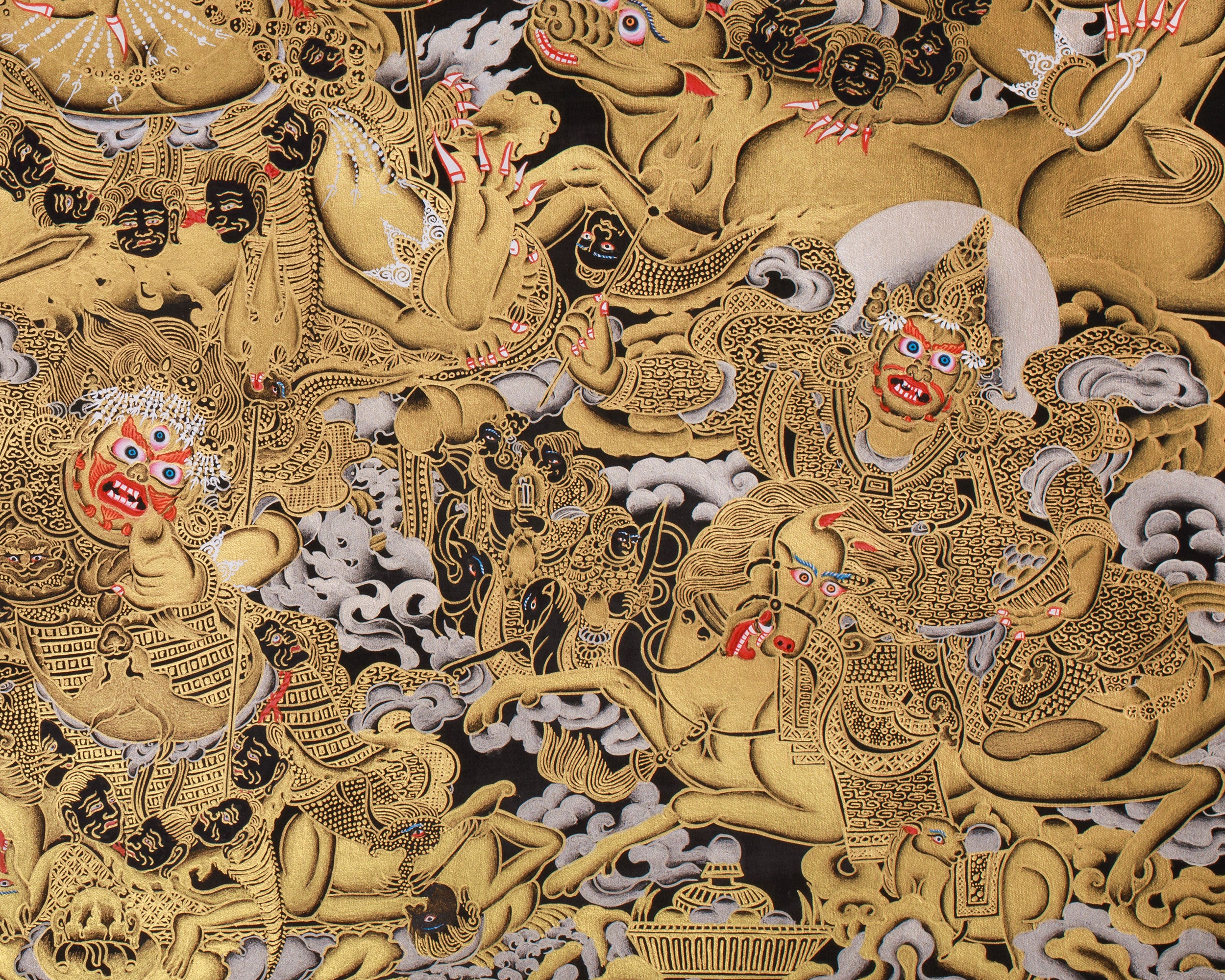 Golden Fury, Wrathful Mahakala Protector | Guardian of Spiritual Enlightenment