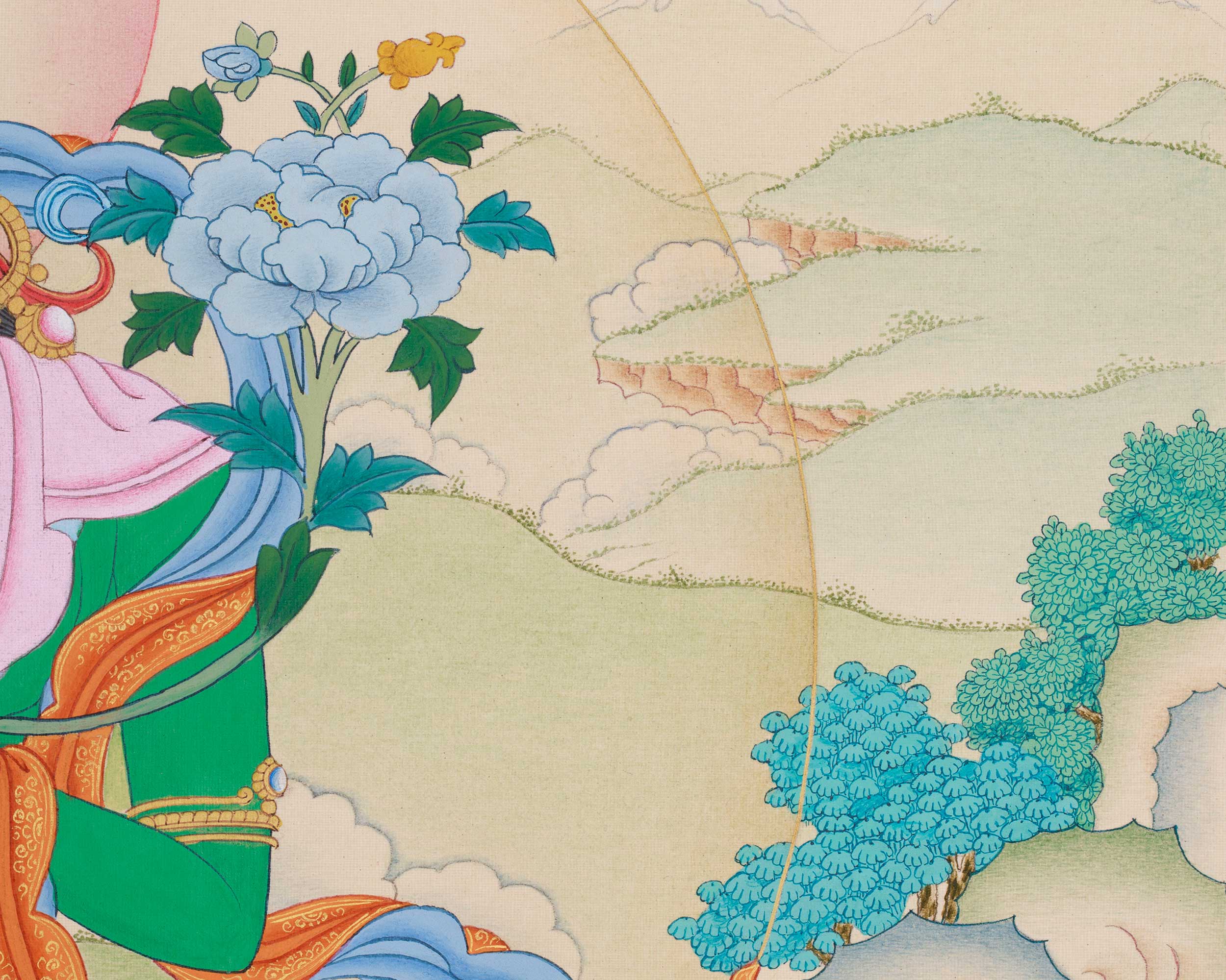 Female Buddha, Green Tara Painting | Compassionate Goddess of Liberation