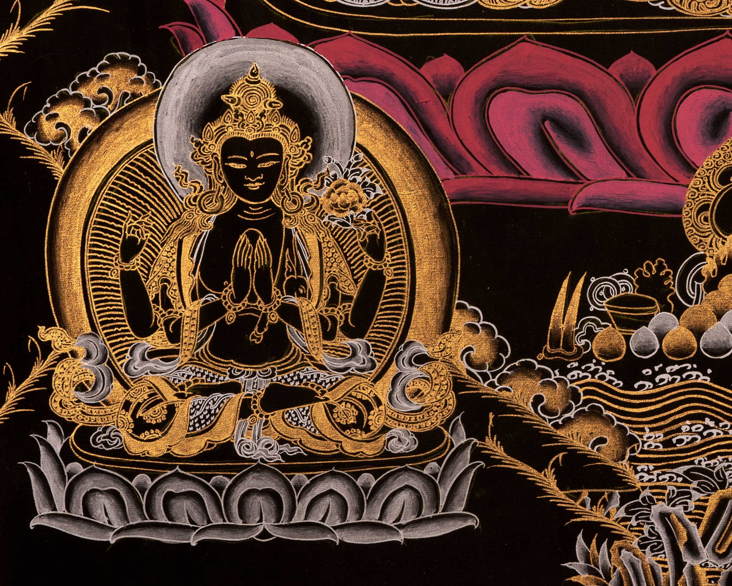 Bodhisattva Manjushree Thangka | Buddhist Art Painting