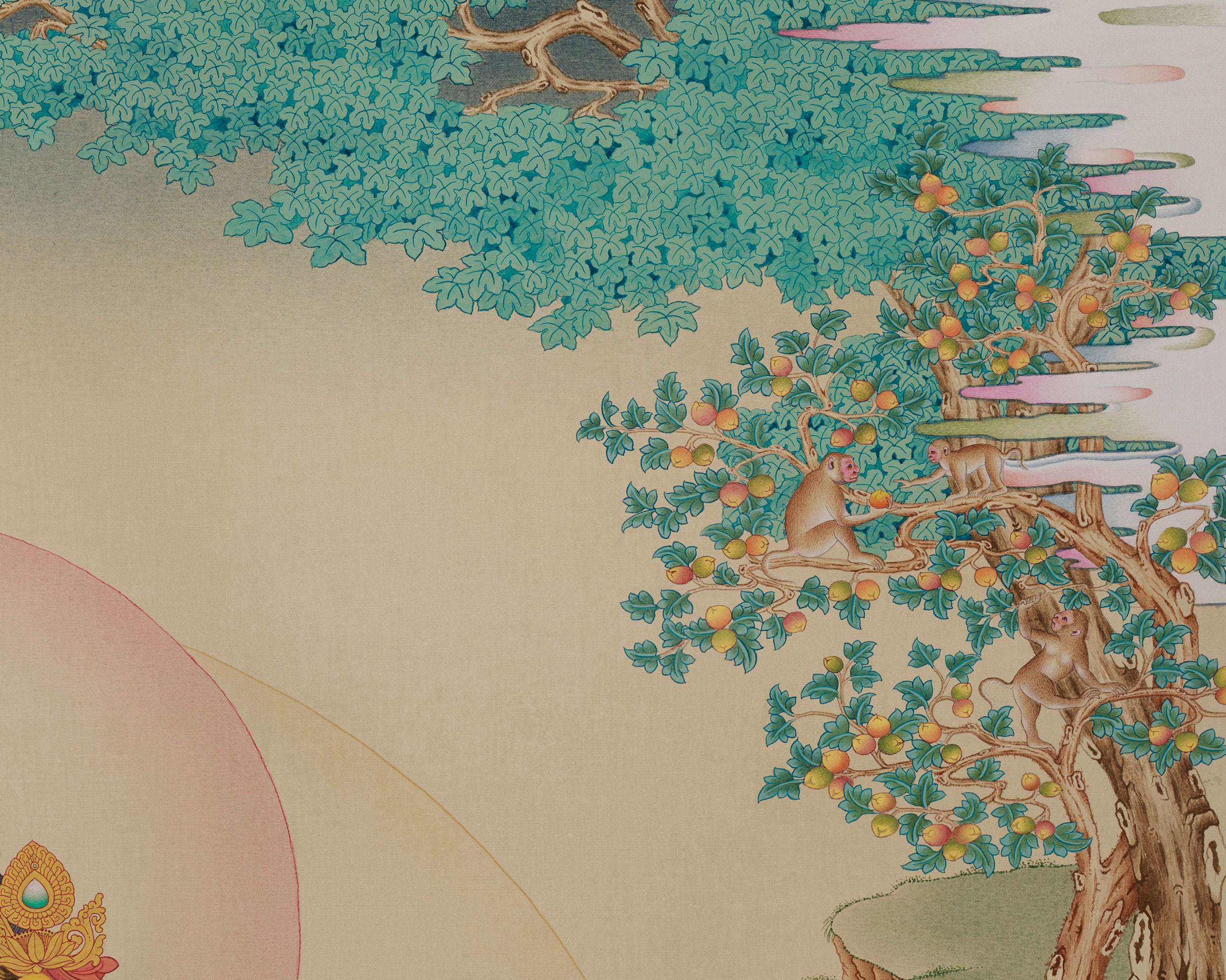 Collector’s Large Buddhist Wealth Deity Thangka | Rare Himalayan Dzambhala Artwork for Success & Fortune
