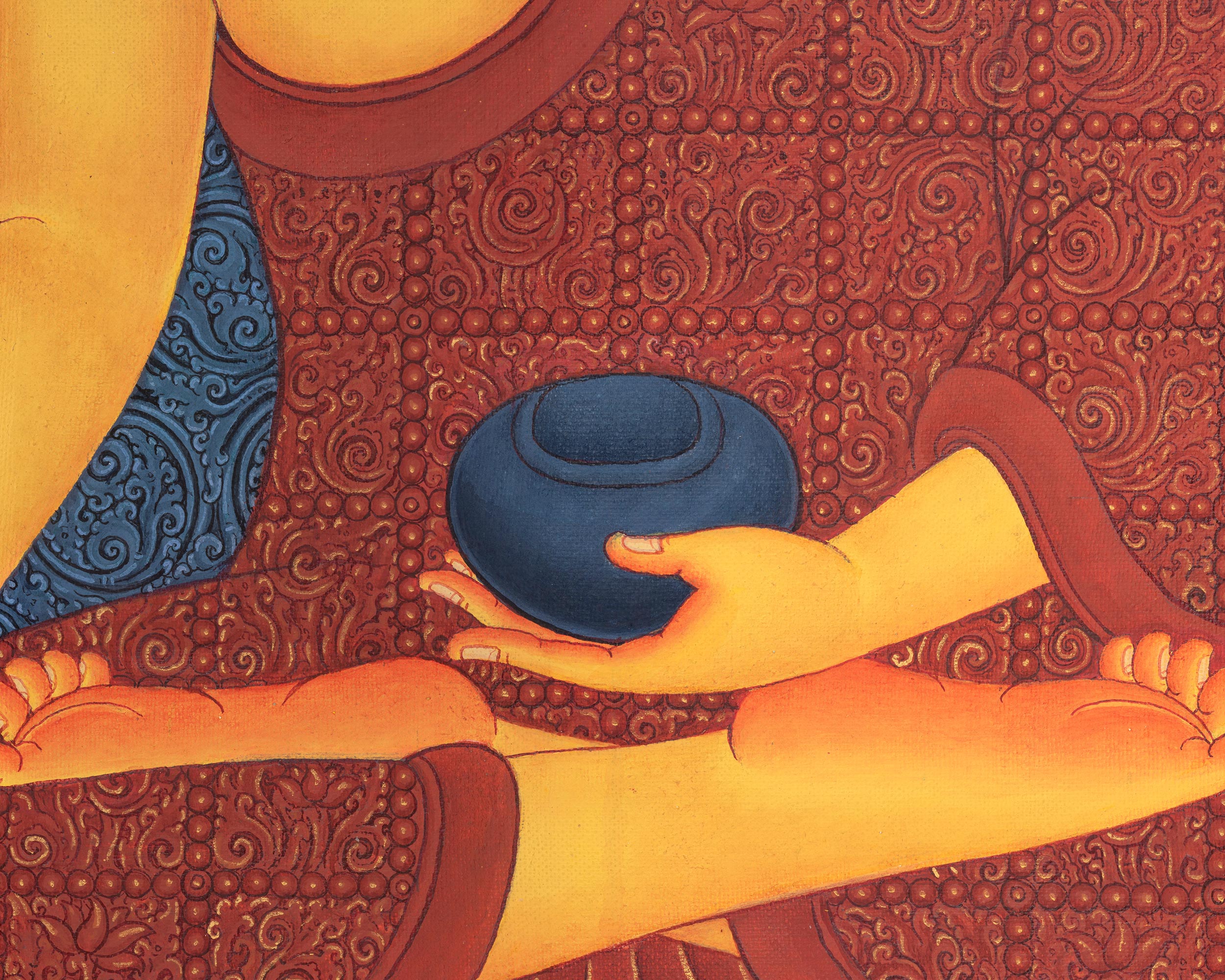 Buddhas of the Three Times Thangka - Past, Present, and Future Enlightenment