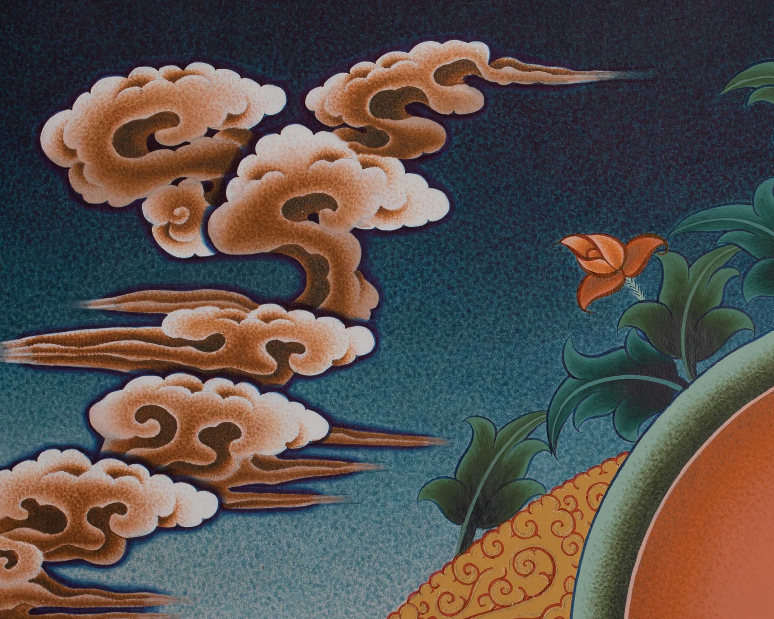Hand-Painted Samantabhadra Thangka | Spiritual Wall Hanging
