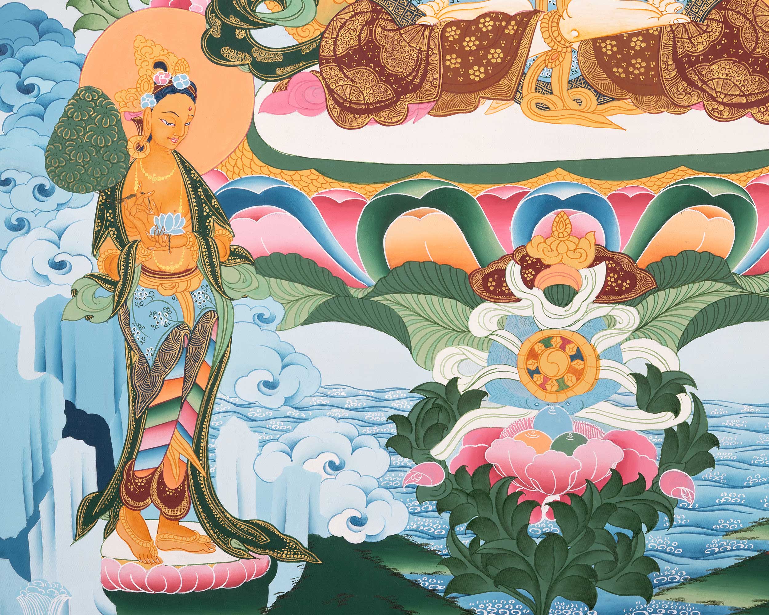 Avalokitesvara Chenresig Thangka | Religious Buddhist Art | Buddhist Gifts