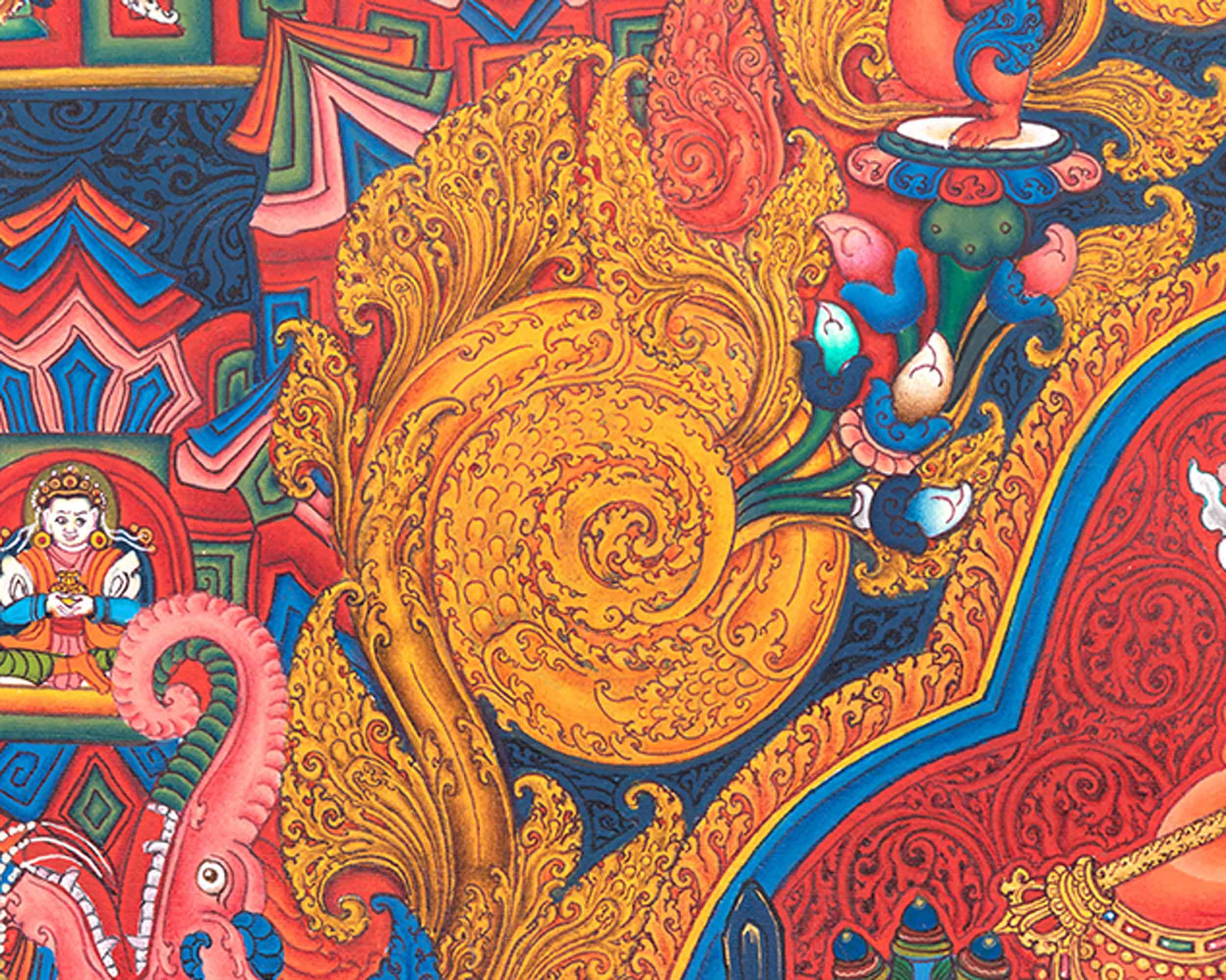 Ganesh Thangka Print | Traditional Tibetan Art