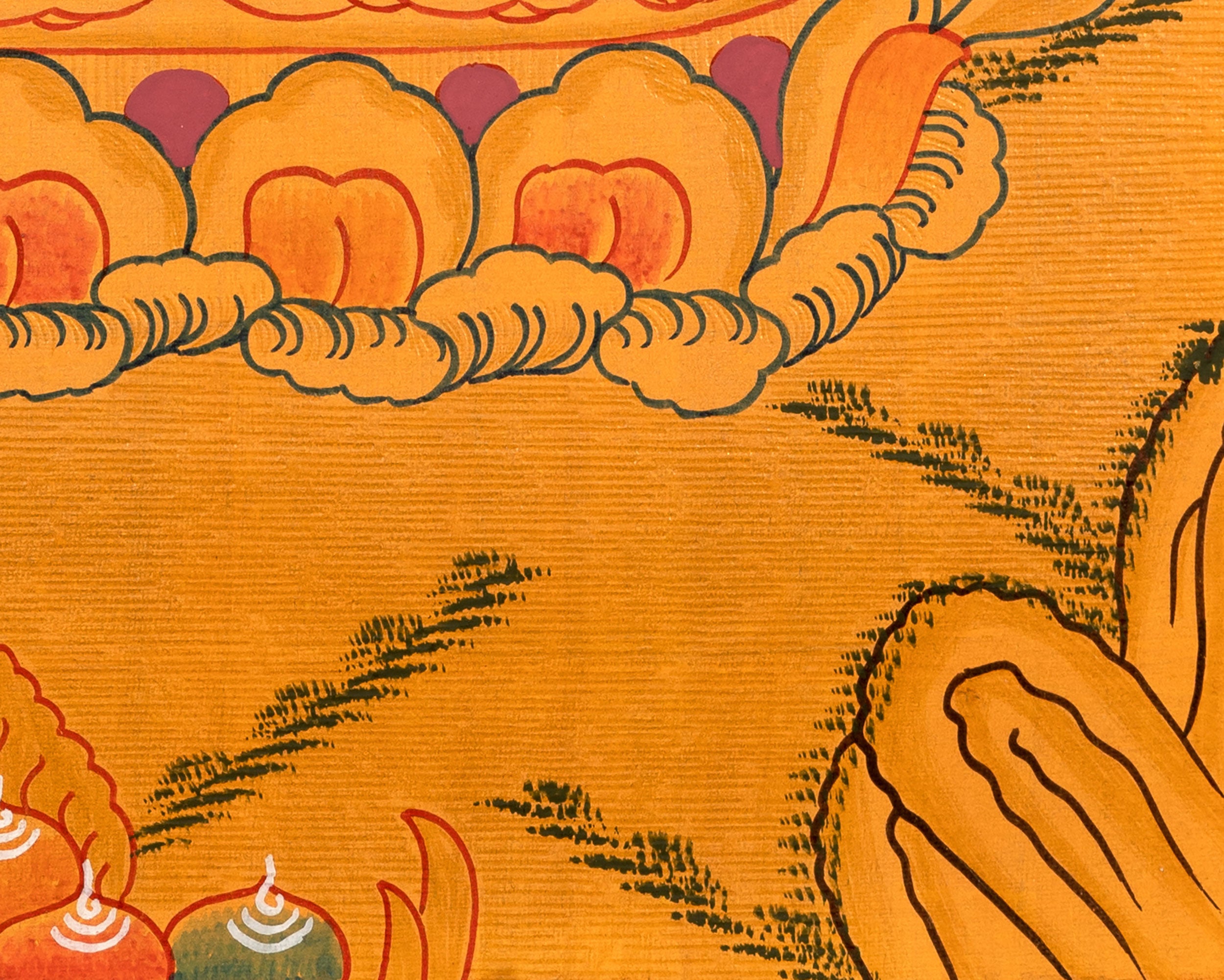 Sacred Thangka of Four-Armed Chenrezig | Tibetan Bodhisattva of Compassion