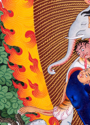 Mystical Vajranakhi Thangka | Wrathful From of Vajrayogini | Tibetan Art of Powerful Deity