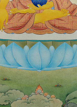Shakyamuni Buddha High-Quality Giclee Print | Vibrant Buddha Canvas Print | Religious Fine Art