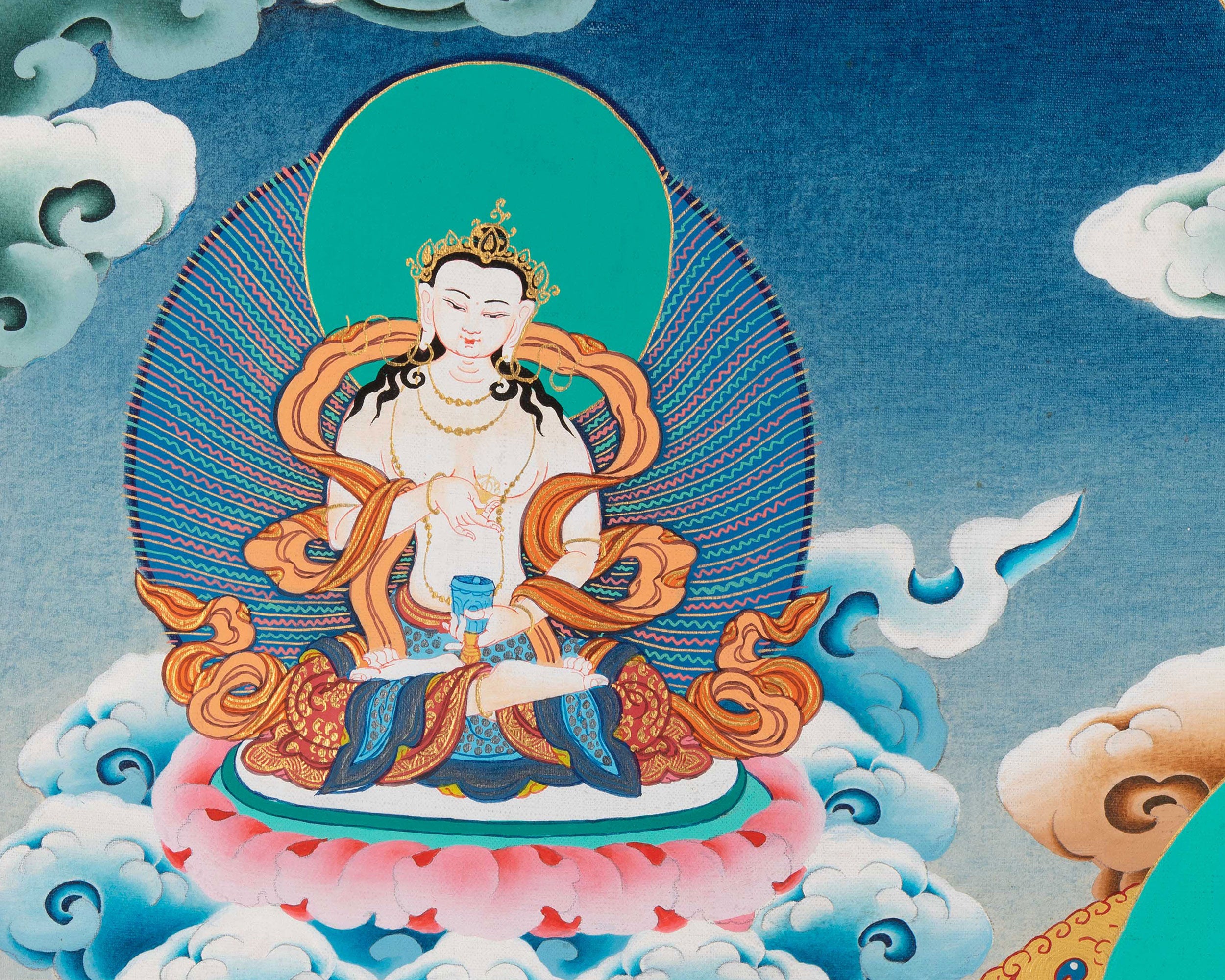 Divine Chenrezig Buddha Artwork | Sacred Thangka of Loving-Kindness and Protection