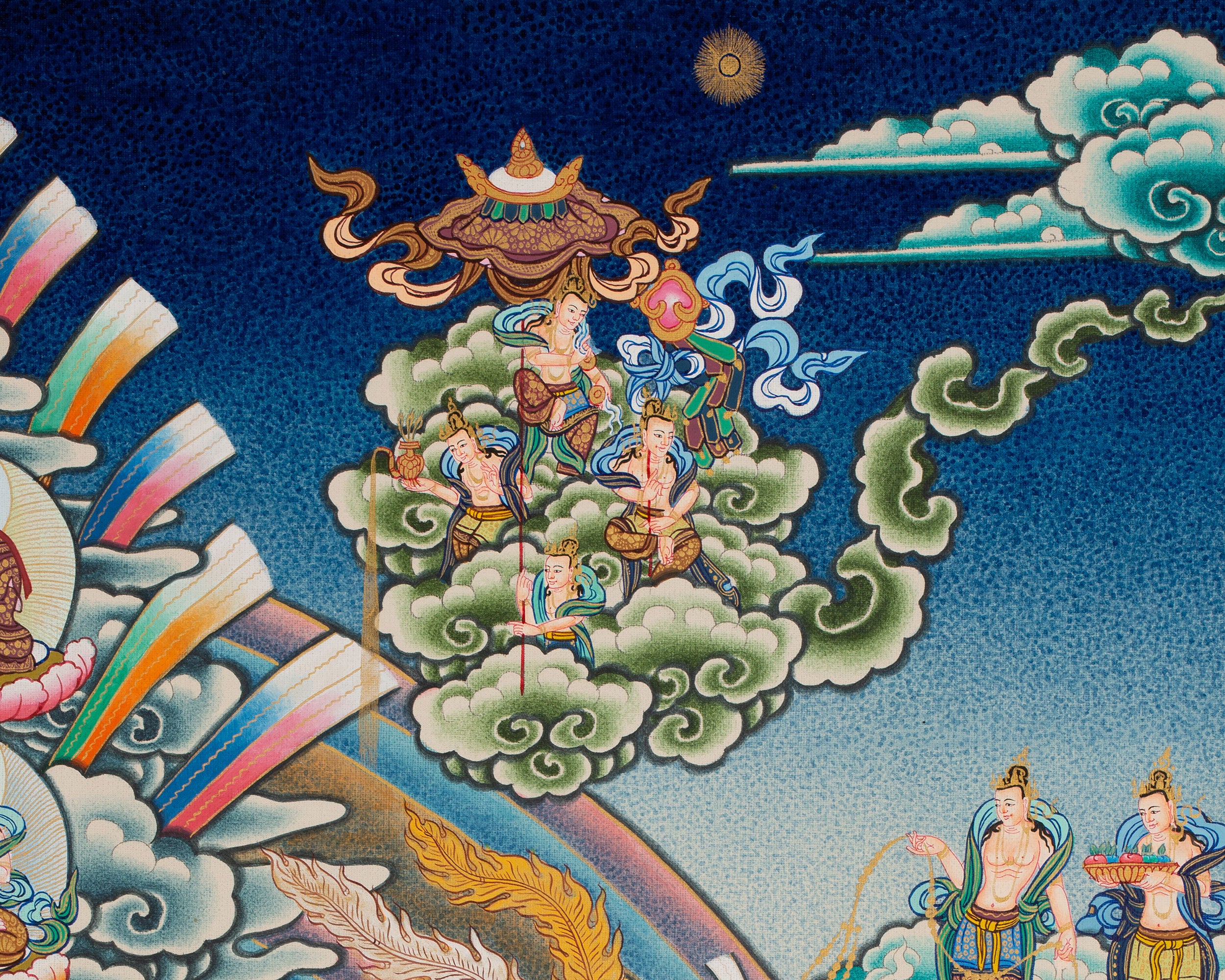 Guru Rinpoche Lineage Tree | Large Thangka Painting