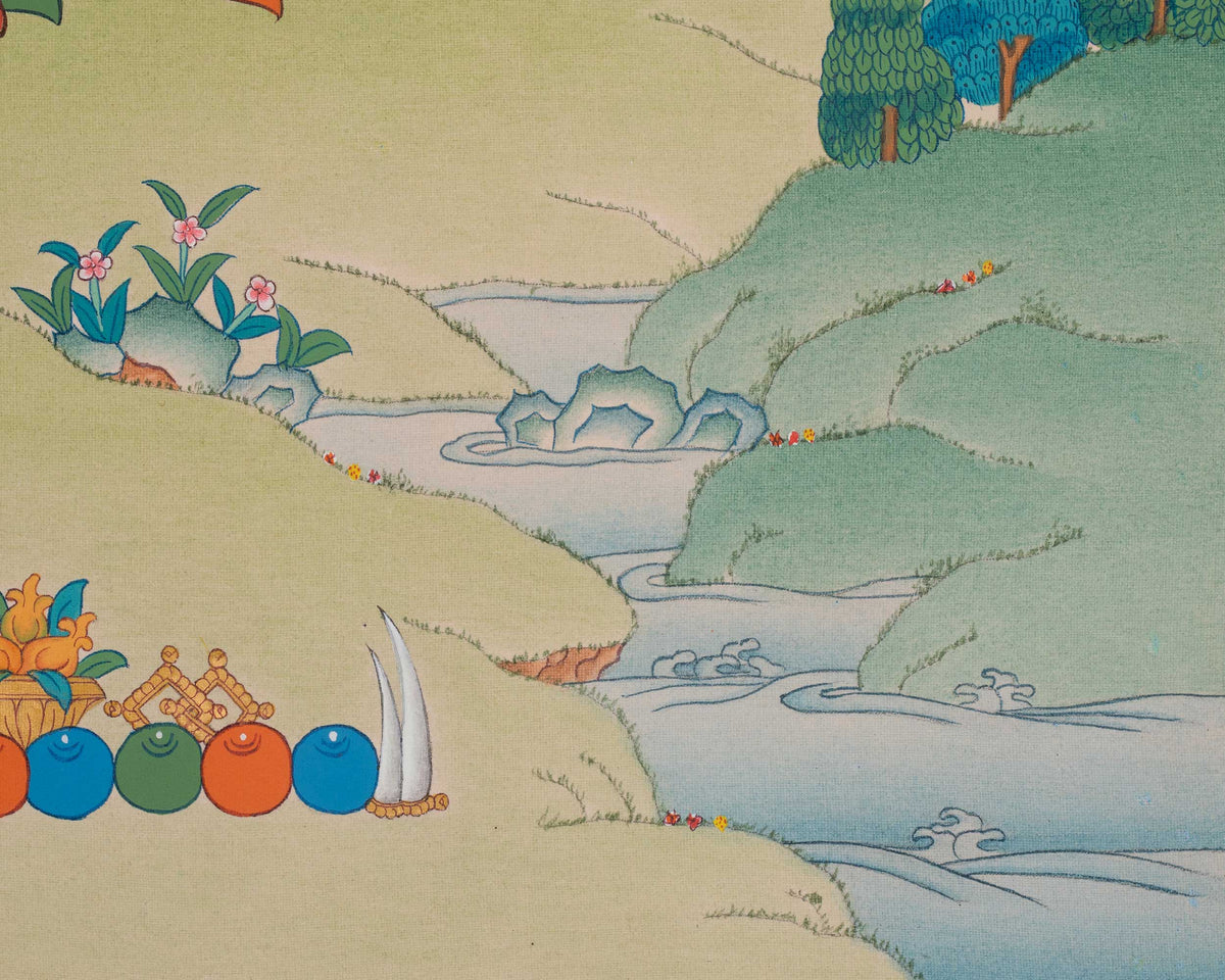 Chenrezig Buddhist Painting | The Bodhisattva Of Boundless Compassion In Tibetan Buddhism