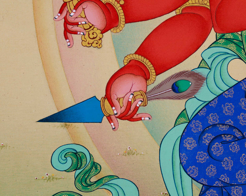 12-Armed Ganesh Thangka Print | Ganapati Artwork | Traditional Tibetan Art