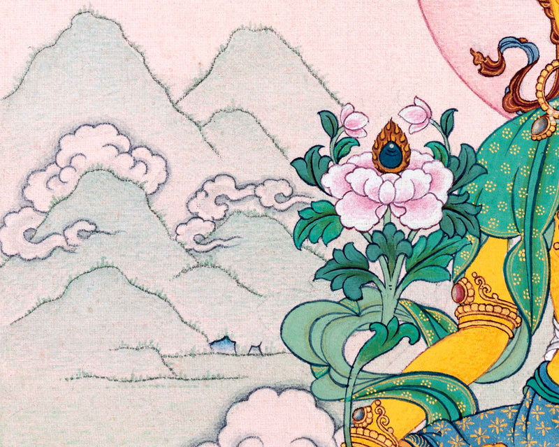 kshitigarbha: Bodhisattva of Earth Thangka