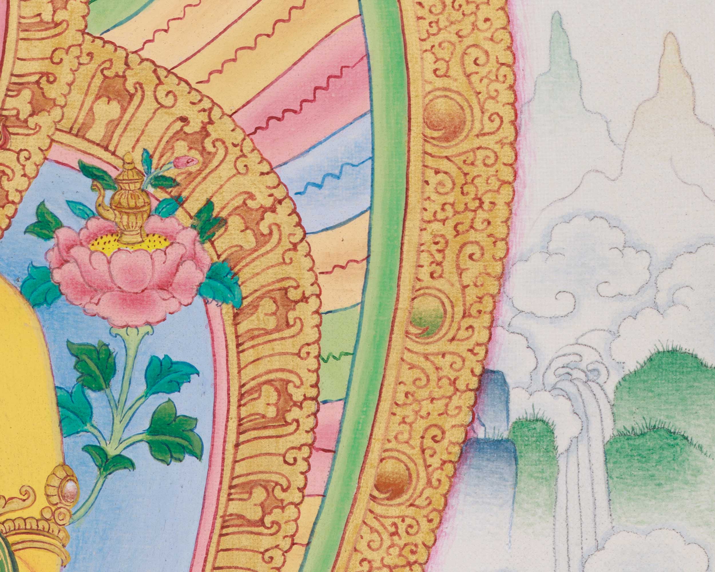 Tibetan Buddha Maitreya | Hand-Painted Vision of Future and Enlightenment