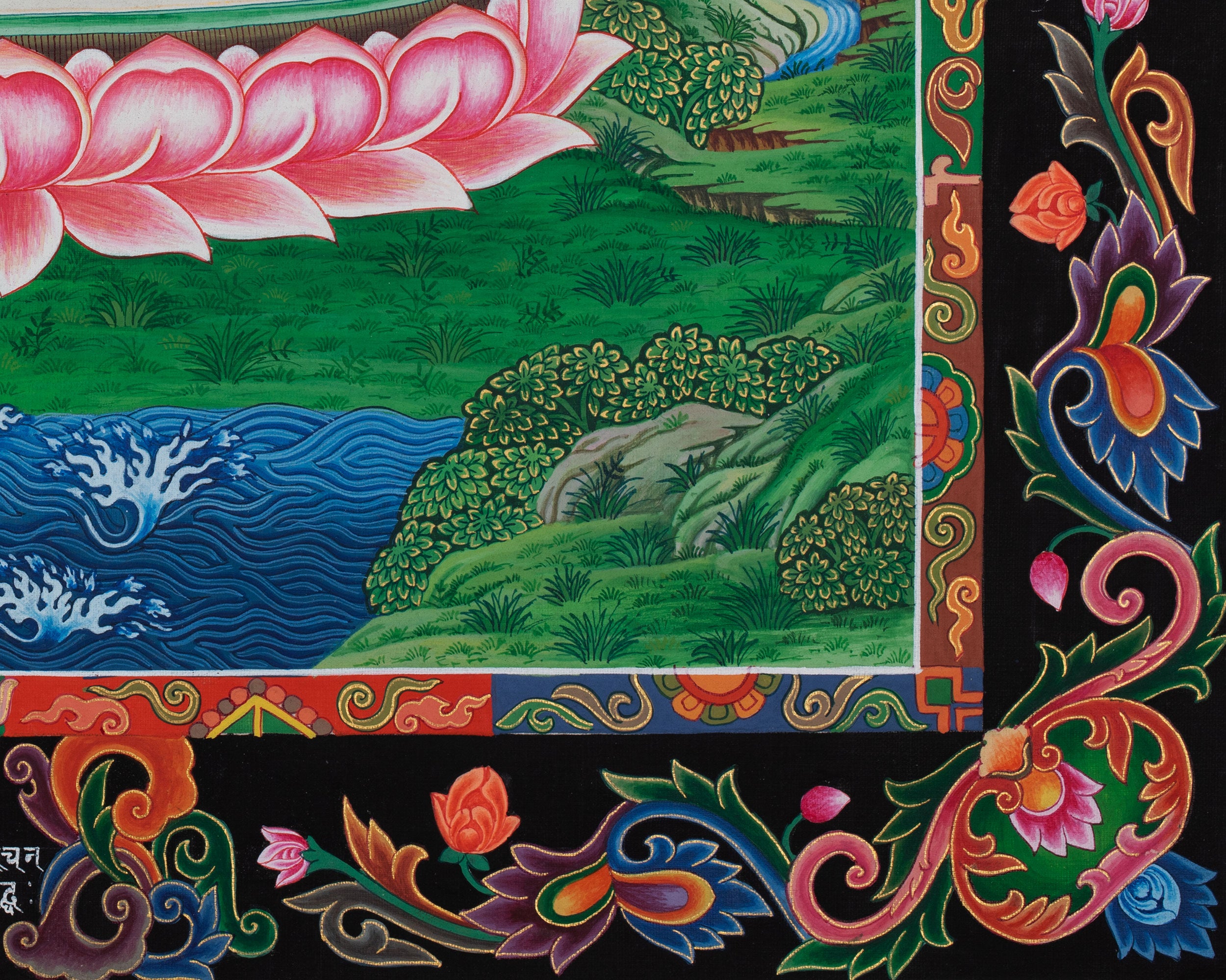 Vairochana Buddha Thangka Painting | The White Blessing Buddha