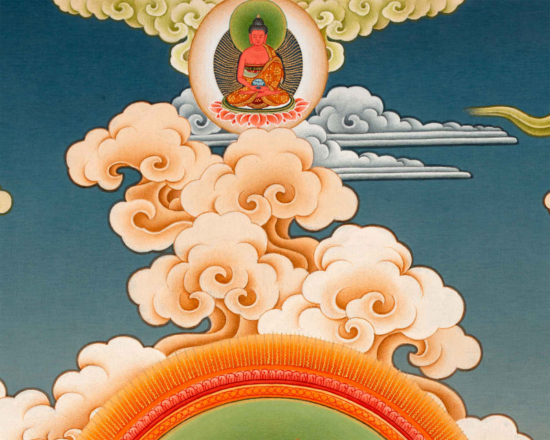 Manjusri Bodhisattva Paubha Print For Spiritual Room Decoration | Manjushri The Bodhisattva Of Wisdom