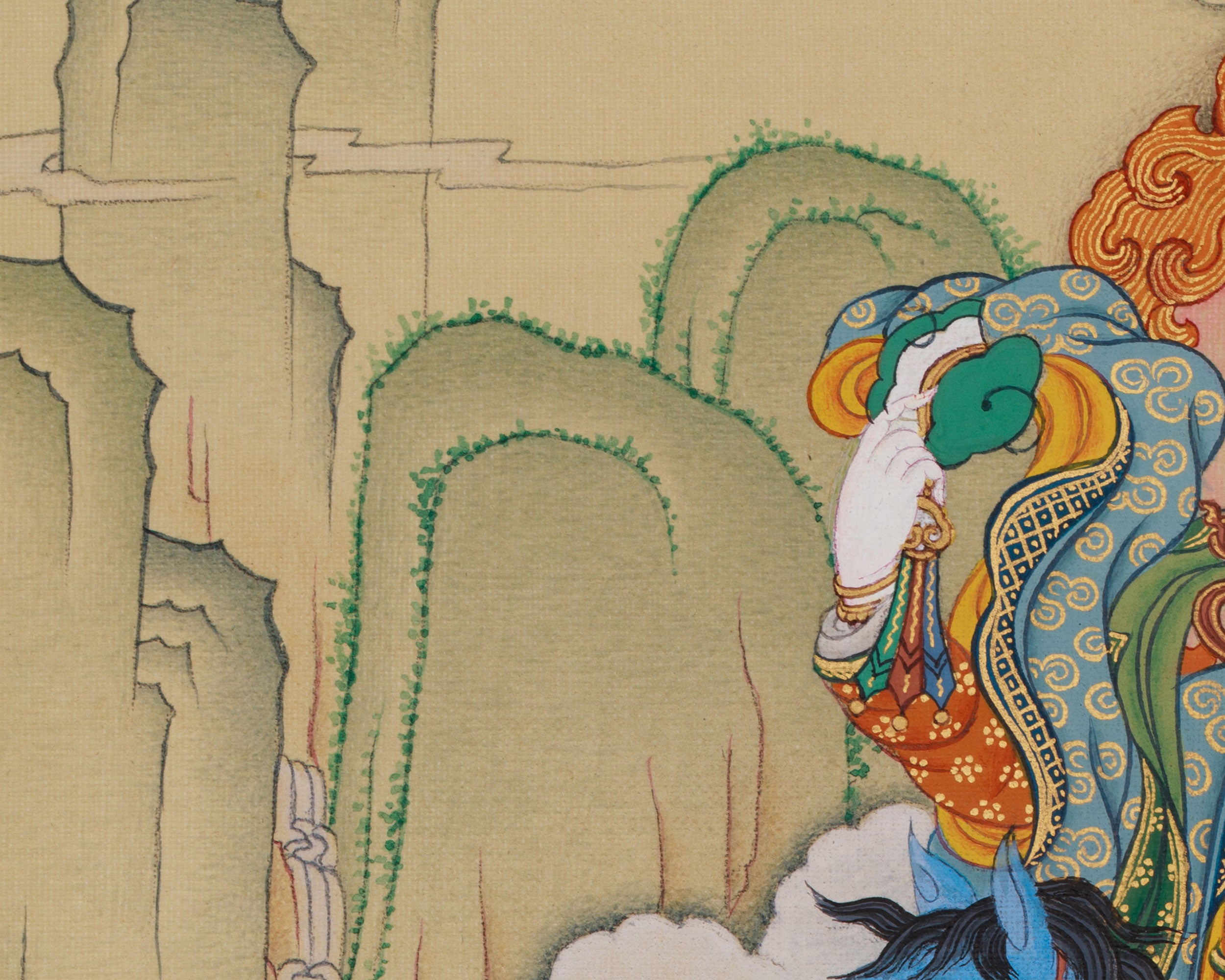 Achi Choki Drolma with Jigten Sumgon Thangka | Wisdom and Compassion Deity