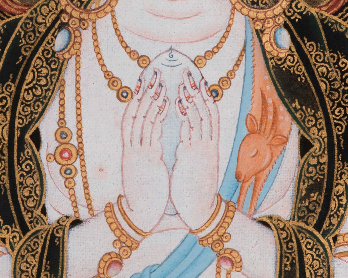 Chenrezig Deity of Infinite Compassion | Avalokiteshvara Thangka