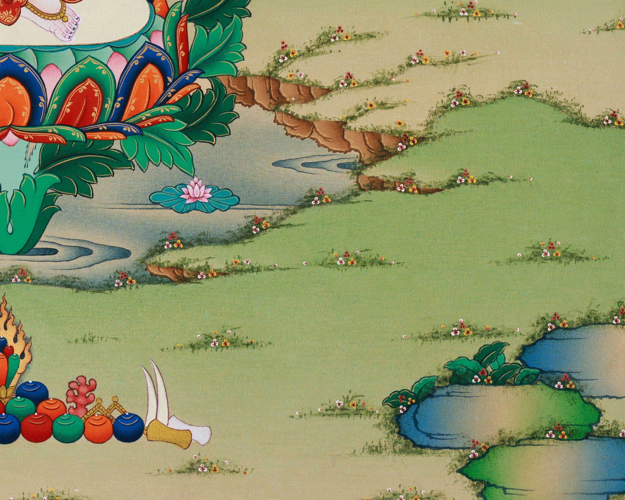 Thousand Arms of Compassion | Chenrezig Thangka Print | Artwork Of Infinite Compassion Chenrezig