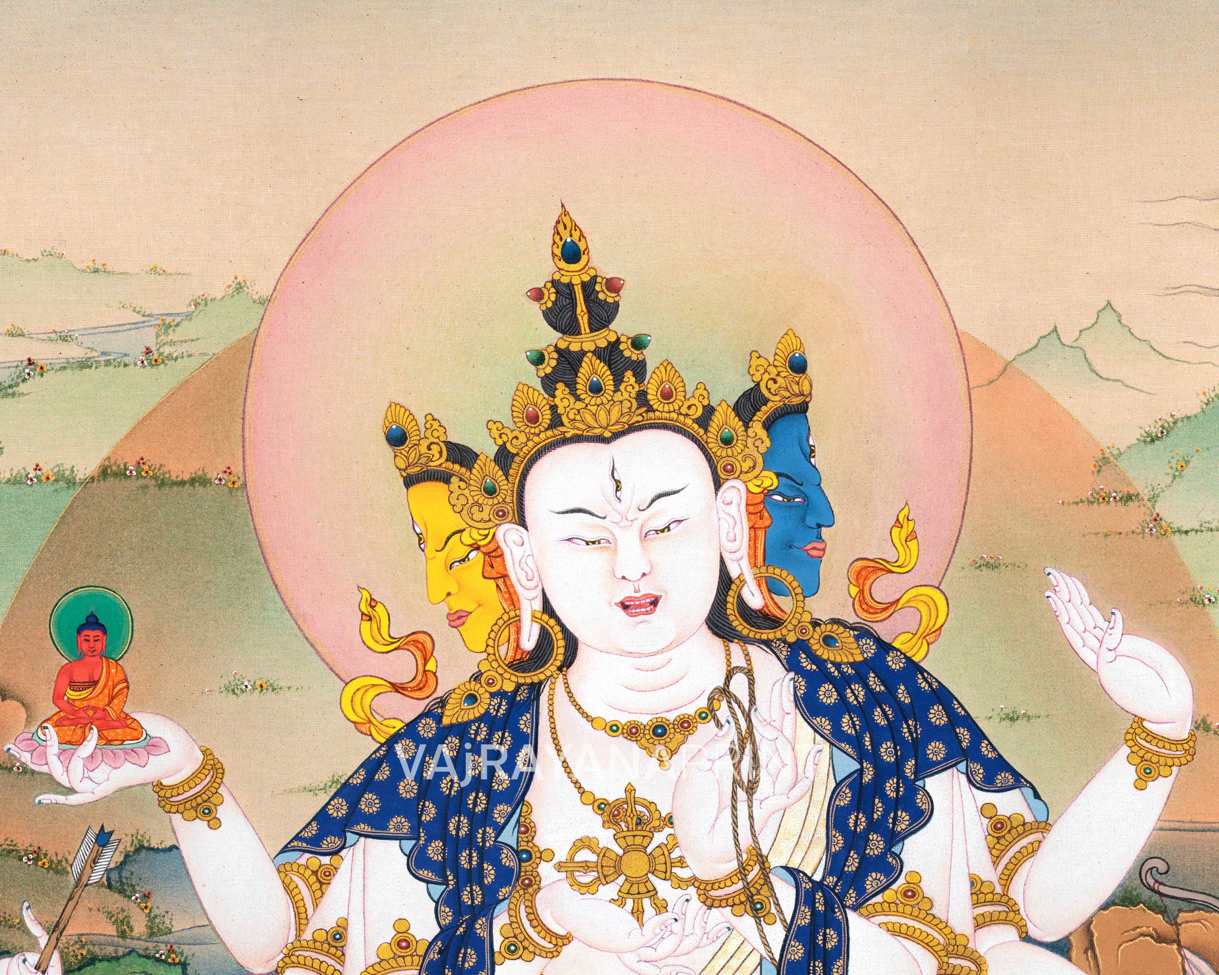 Amitayus-White Tara- Namgyalma Three Thangka Set
