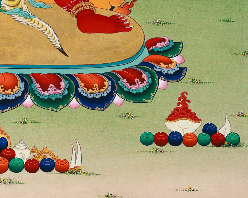 Spiritual Hayagriva Thangka Print | The Divine Fierce Protector | Digital Canvas Print Decor