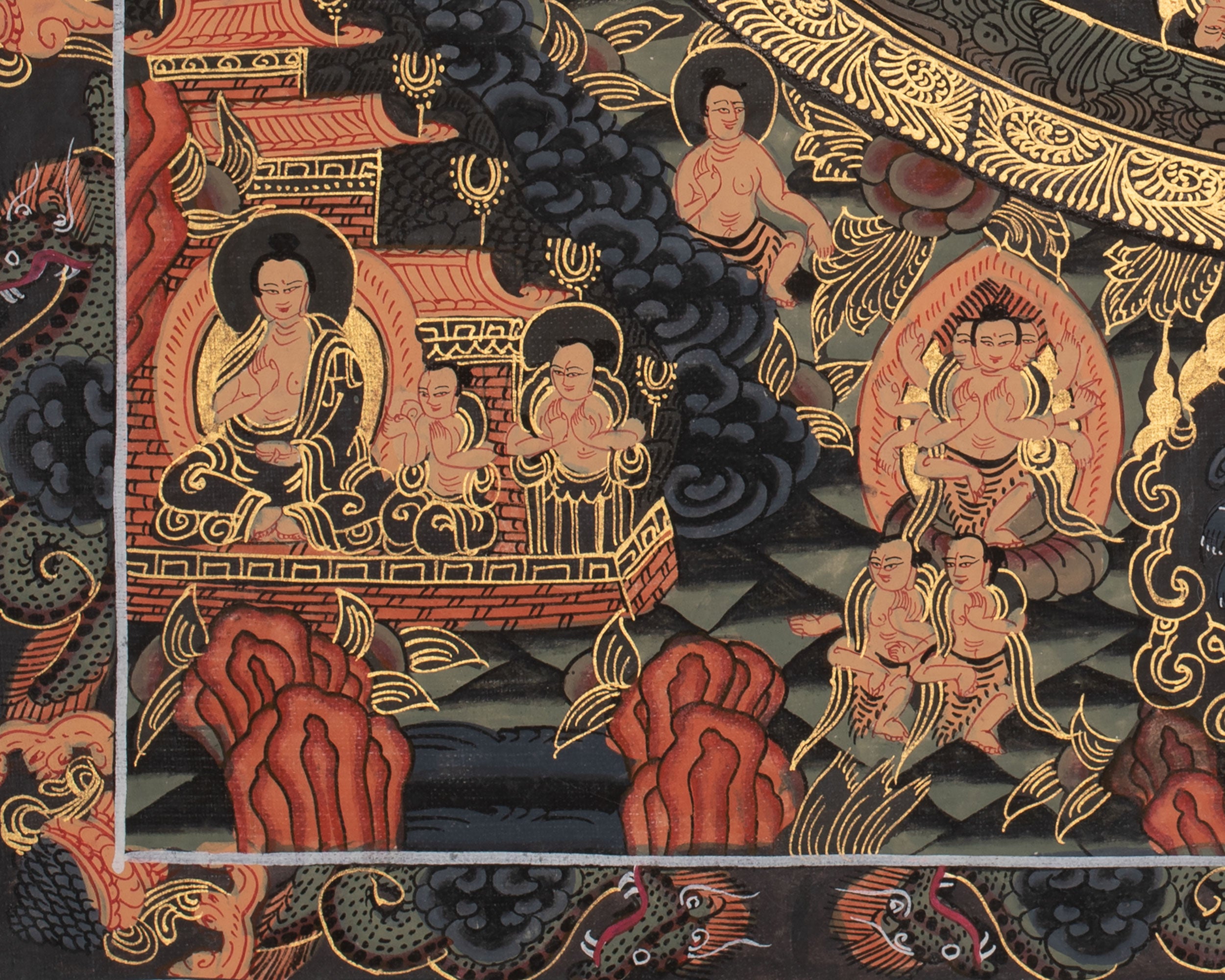 Buddha Shakyamuni Mandala Thangka | Buddhist Mandala Art Featuring Historical Buddha