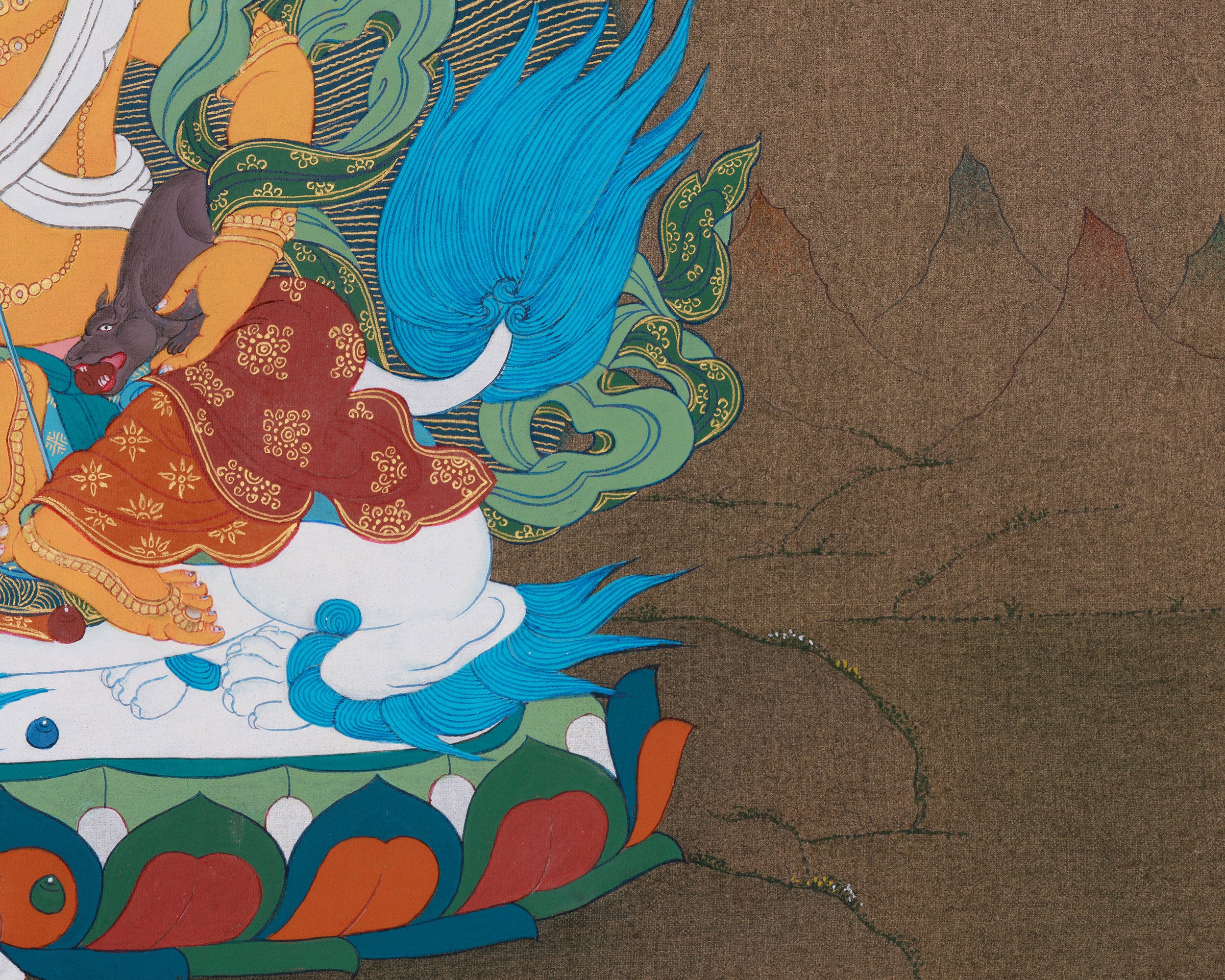 Namtoshe Buddha Thangka | Featuring Dzambhala and Vasundhara