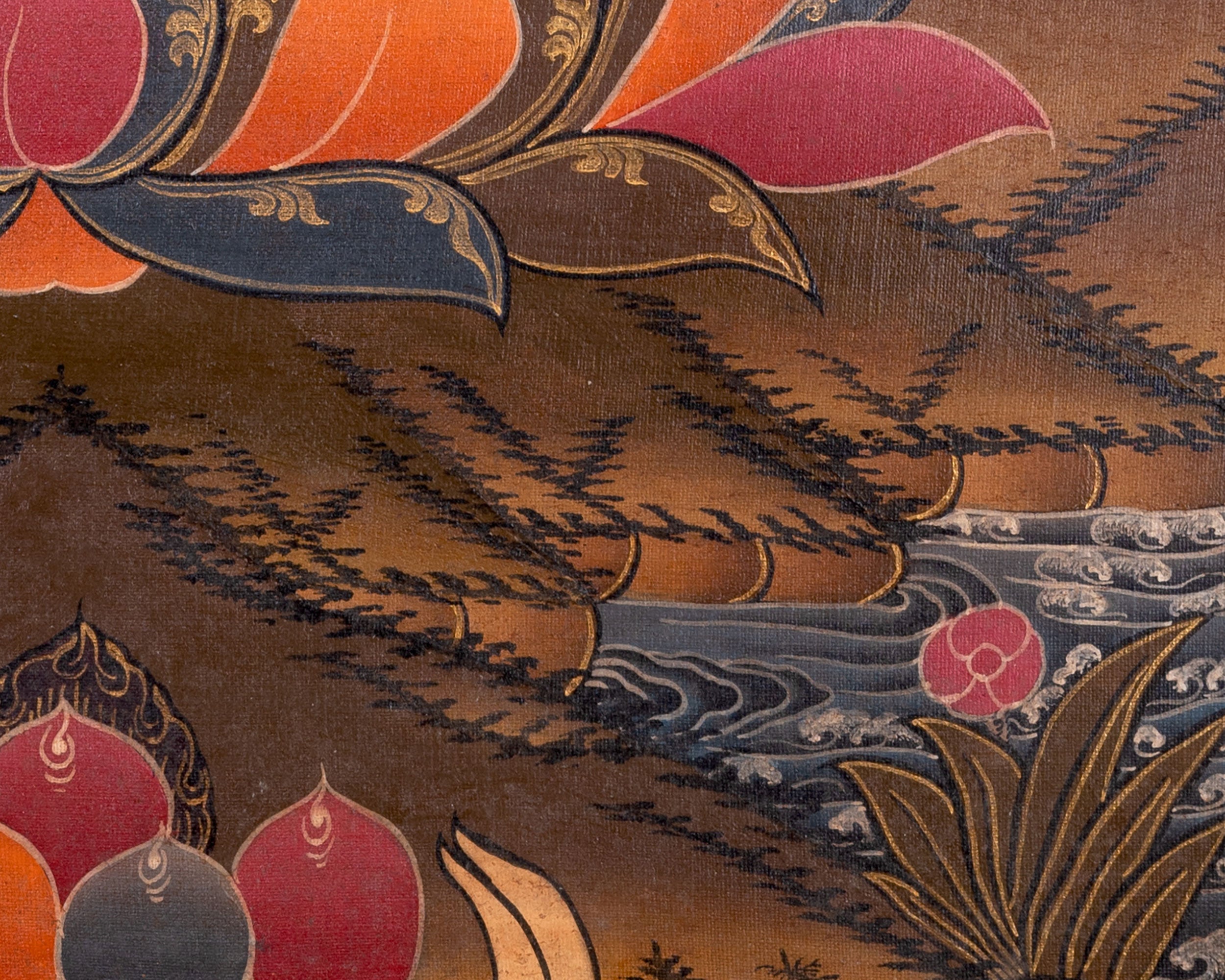 Shakyamuni Buddha Tibetan Thangka | Religious Buddhist Art | Wall Decors
