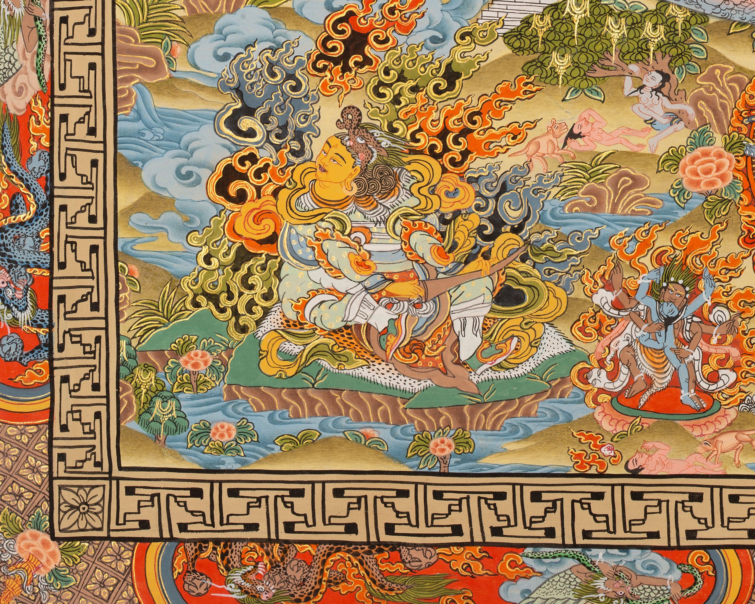 Hand Painted Buddha Mandala Thangka | Meditation Mandala Painting