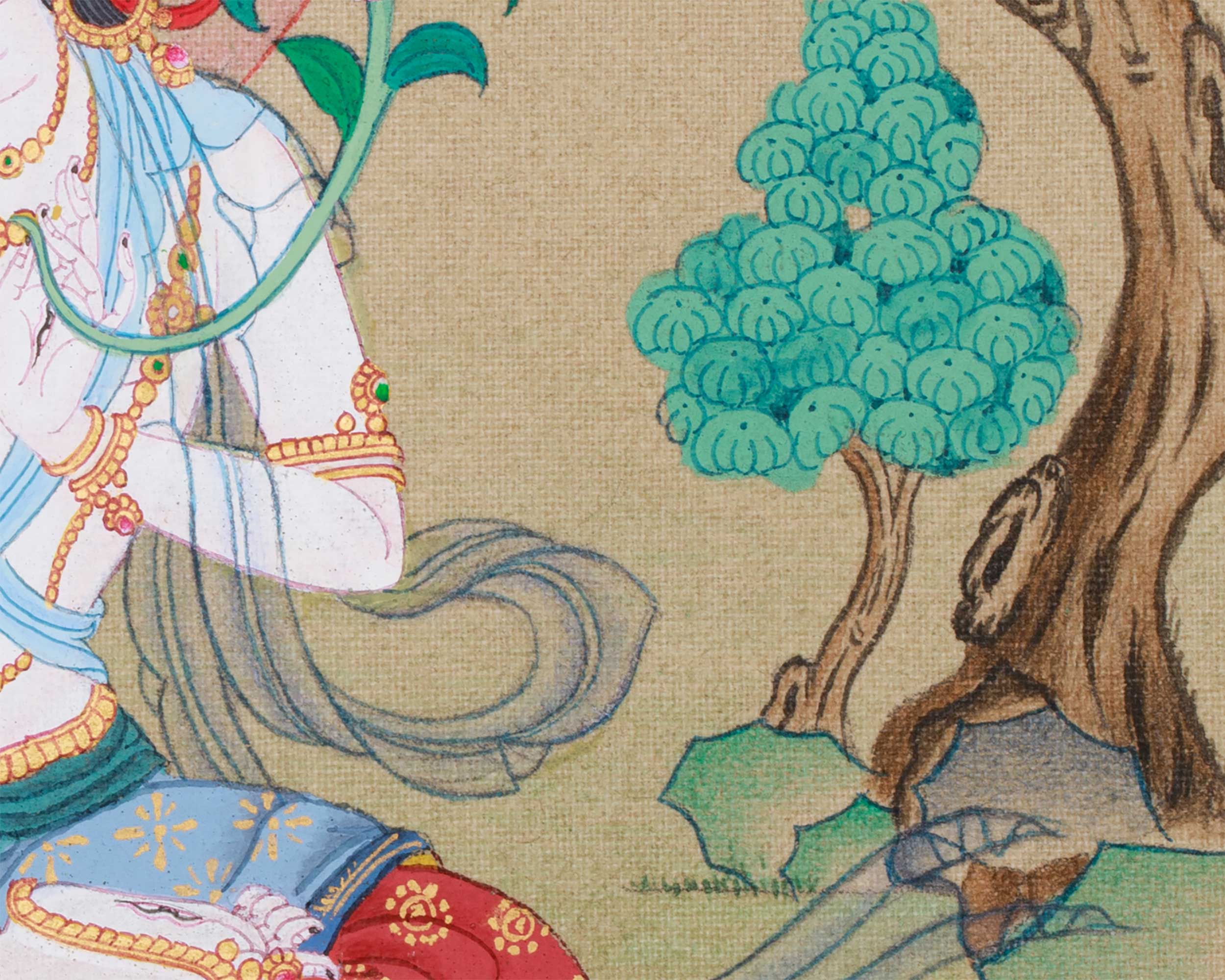 White Tara, Seven Eyes Goddess | Female Buddha of Longevity and Healing