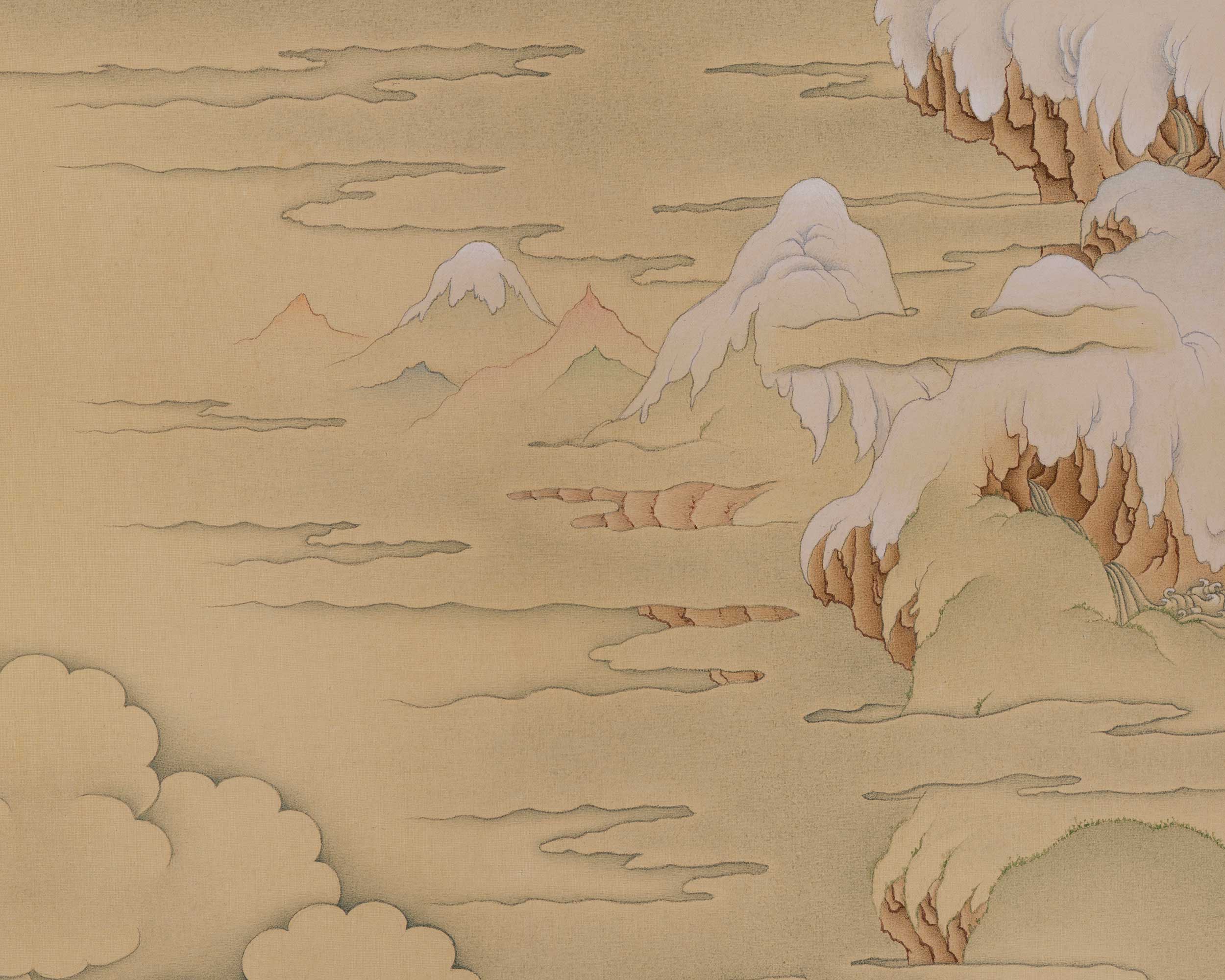 Vajrayana Abundance Deity Dzambhala Thangka | Tibetan Ratnasambhava Art