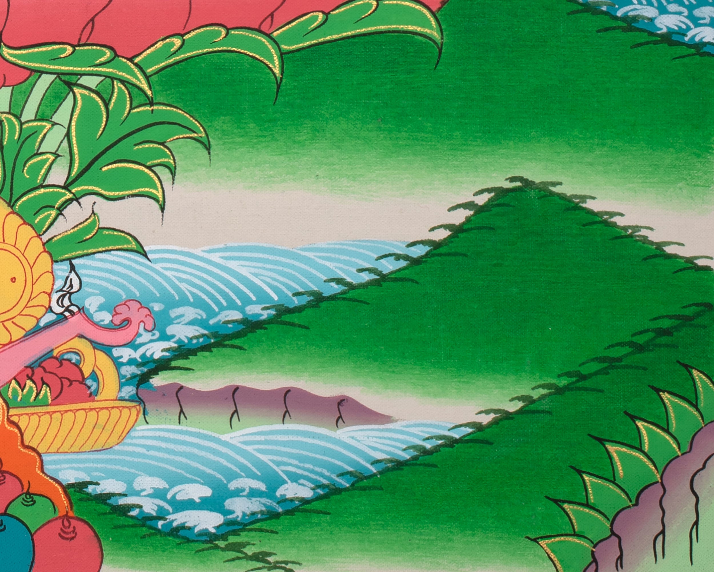 Avalokiteshvara Chenrezig Thangka | Bodhisattva Tibetan Art | Wall Hanging Decor