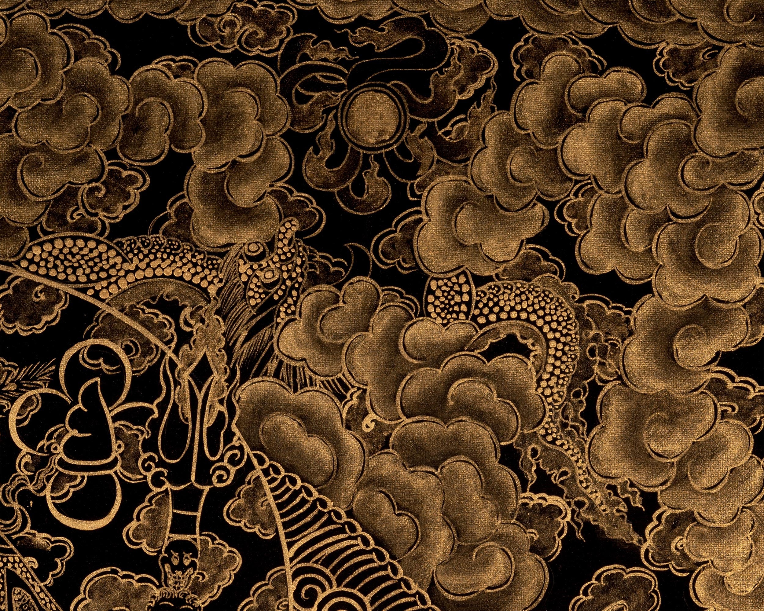 Guru Padmasambhava 24k Gold Thangka | Wall Hanging | Yoga Meditation