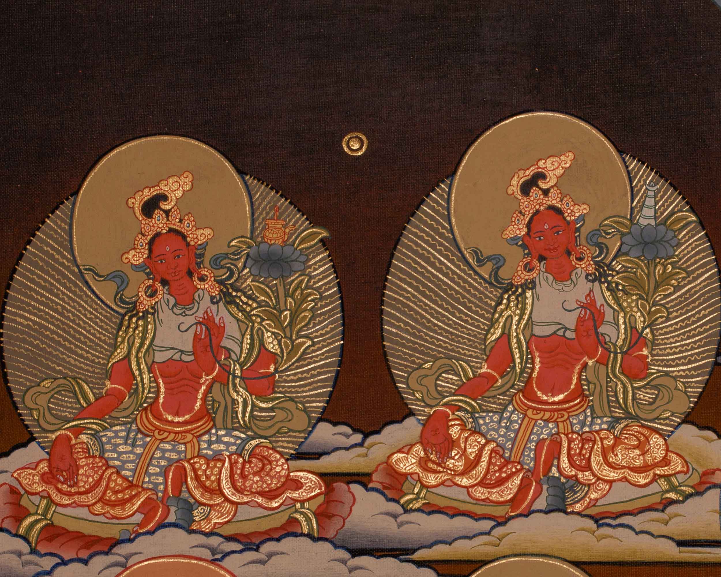 Twenty-One Tara Goddess Thangka | Manifestation of Tara