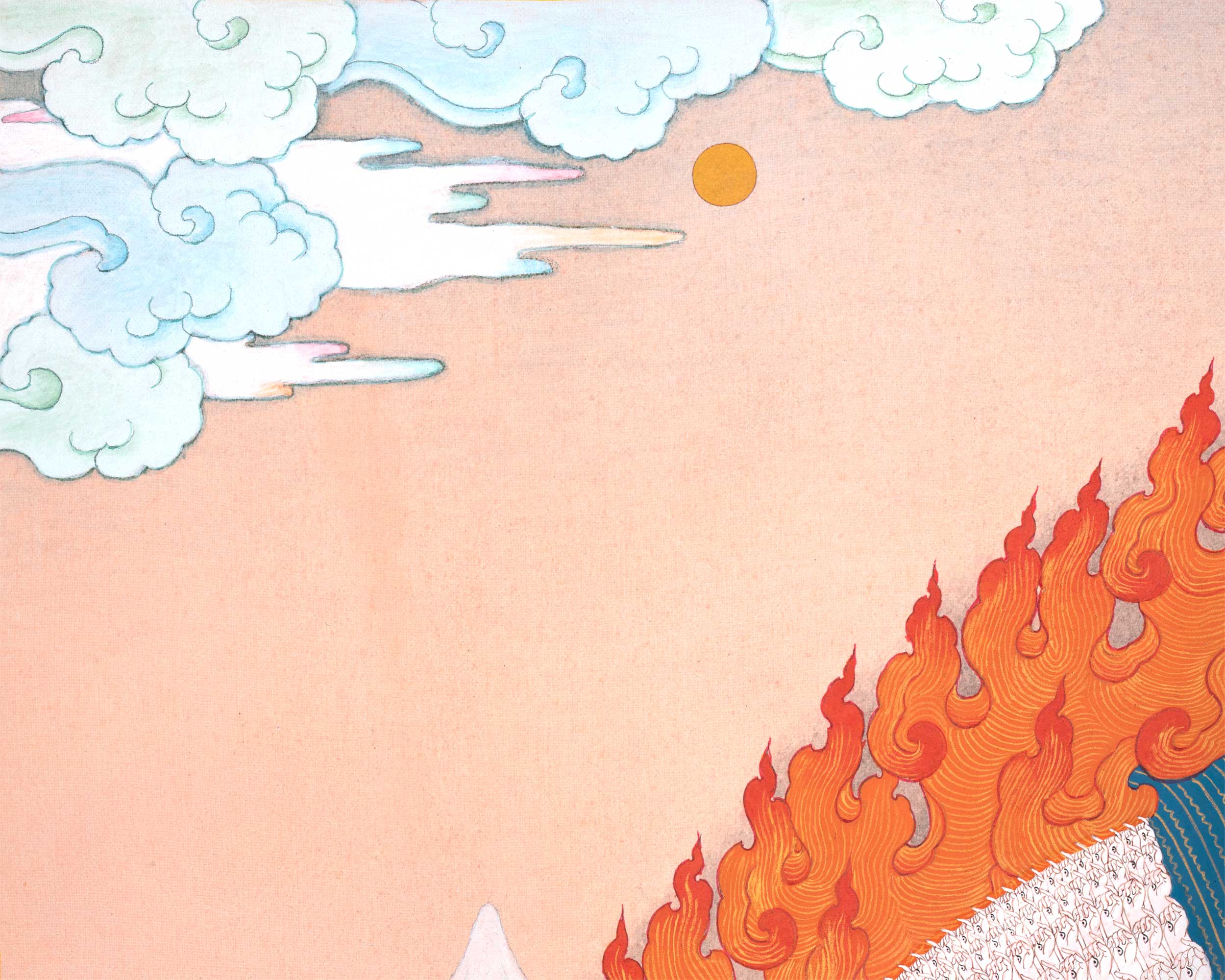 Dukar Thangka Print | The White Umbrella Goddess | Traditional Artwork Of Protective Deity