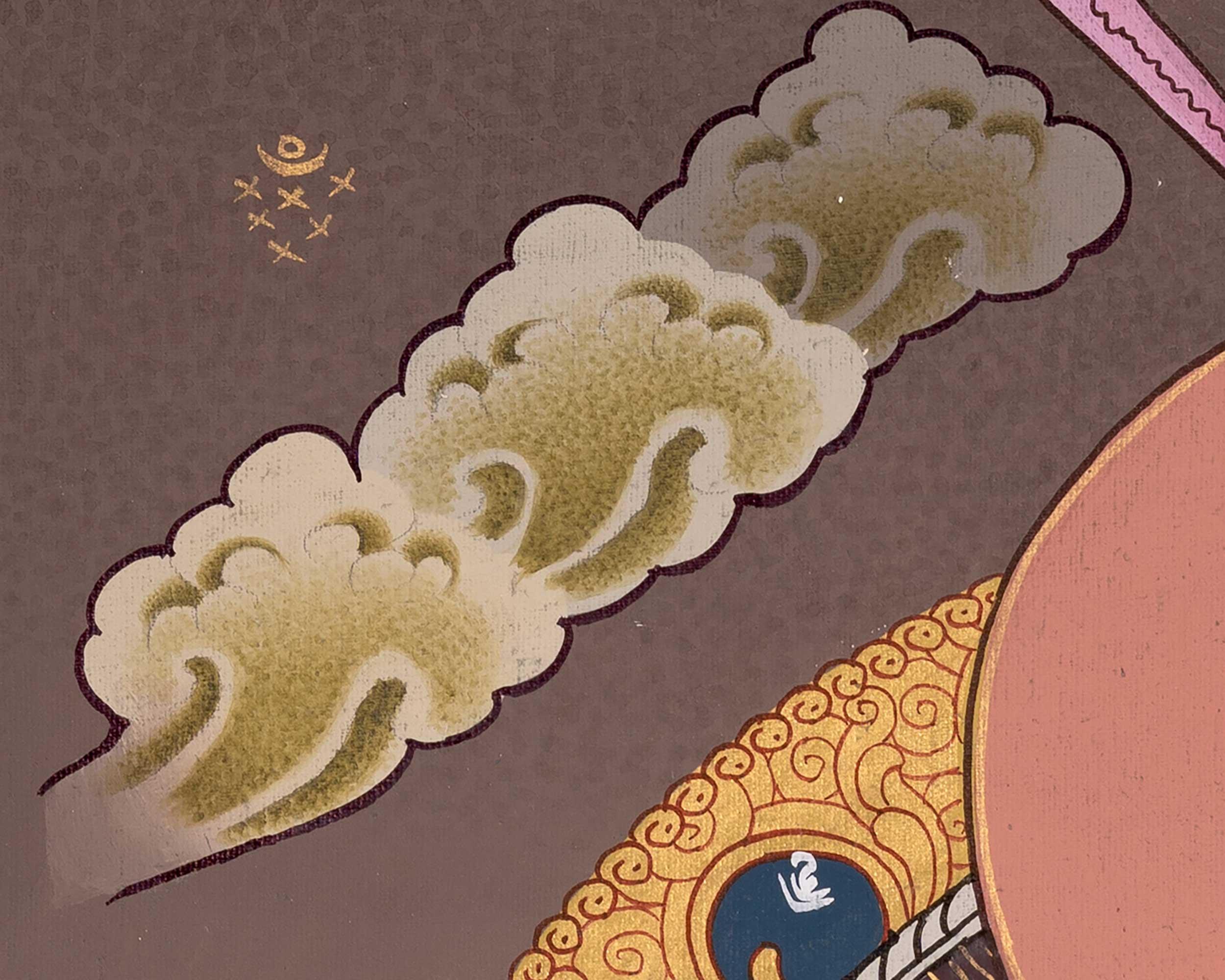 Original Hand-Painted Blue Medicine Buddha Thangka | Bhaisajyaguru Thanka Painting