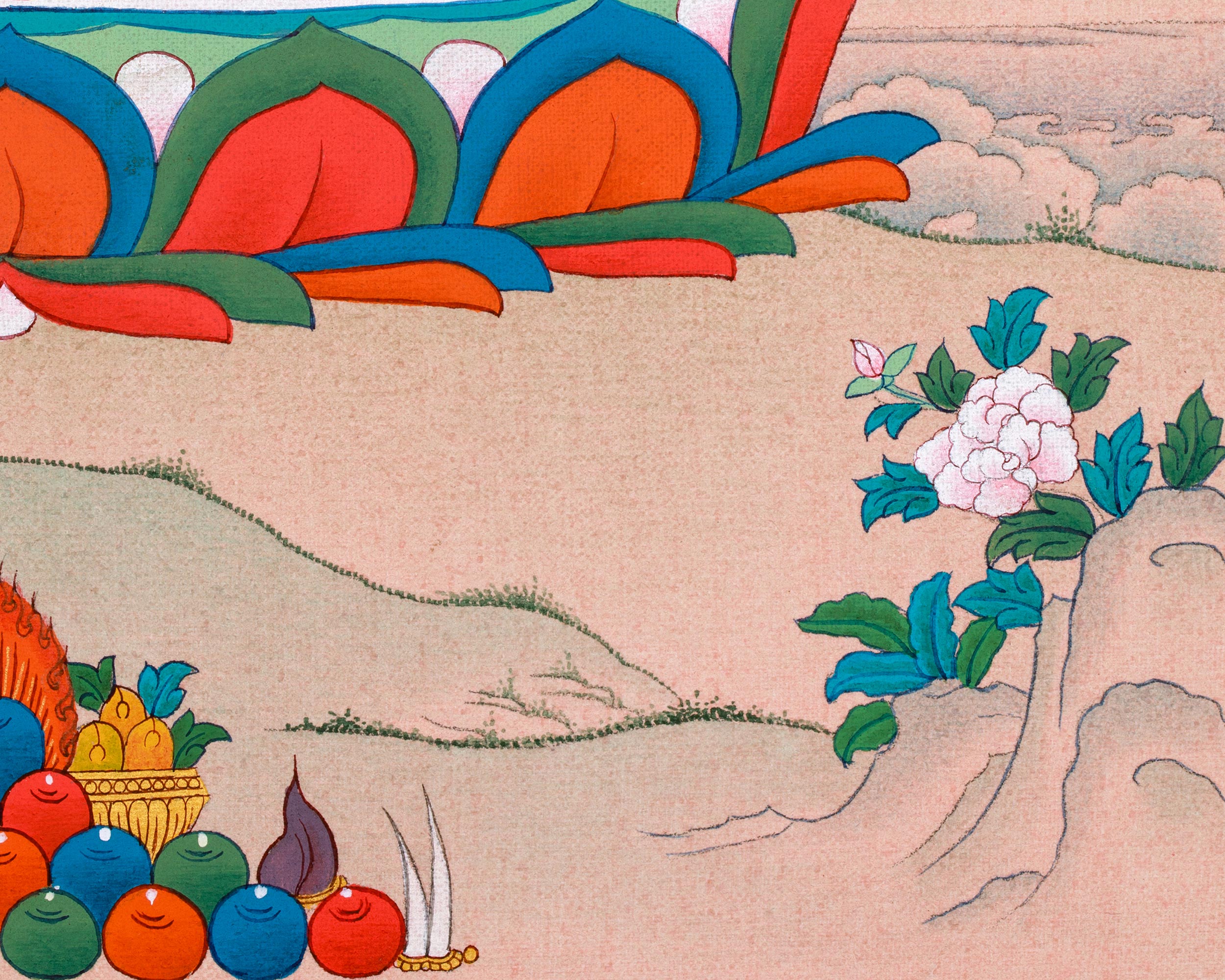 Four Arm Chenrezig Thangka | Tibetan Buddhist Art