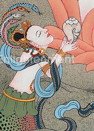 Tibetan Buddhism Manjushree Artwork | Hand Painted Sacred Thangka Painting